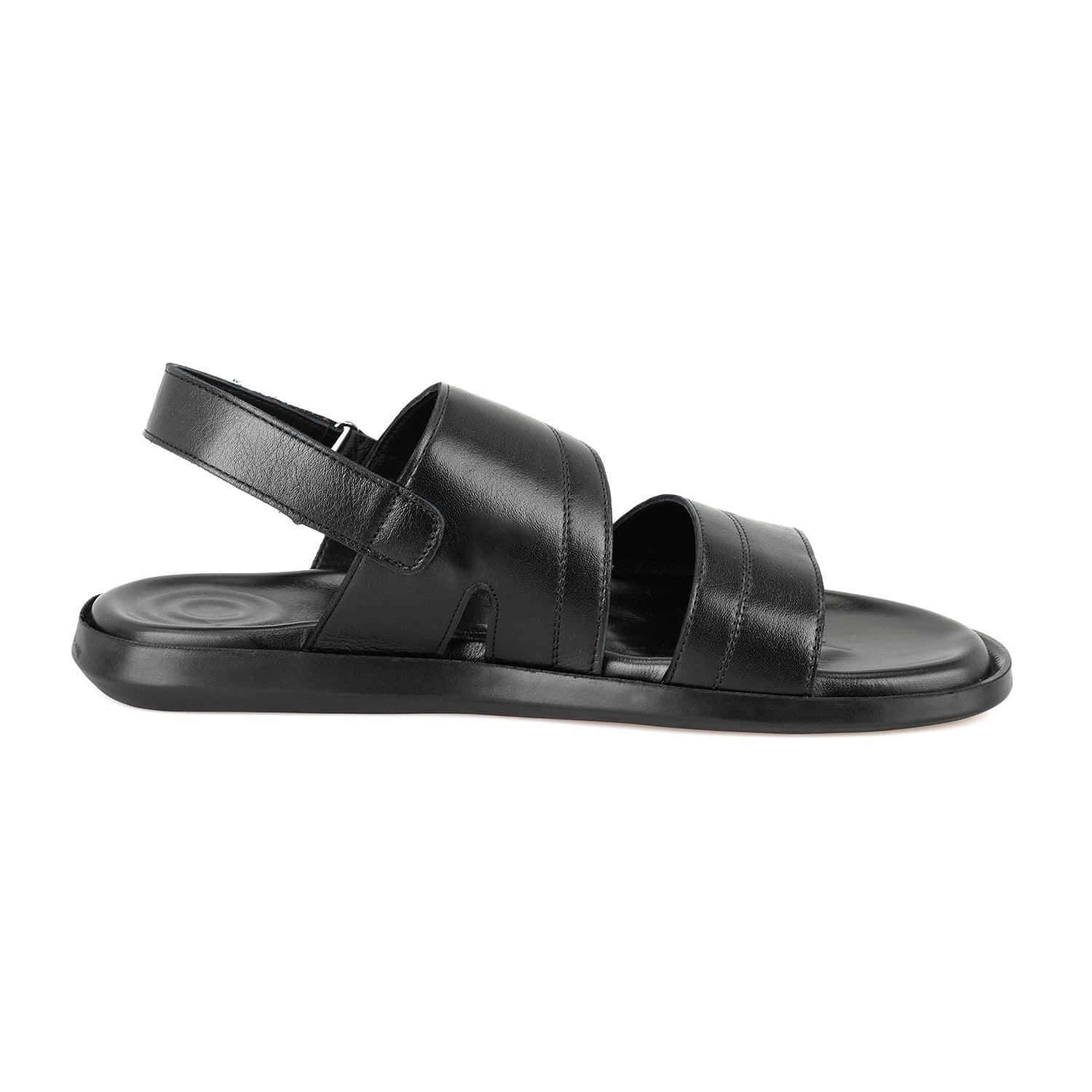 Jack Siyah Erkek Deri Sandalet