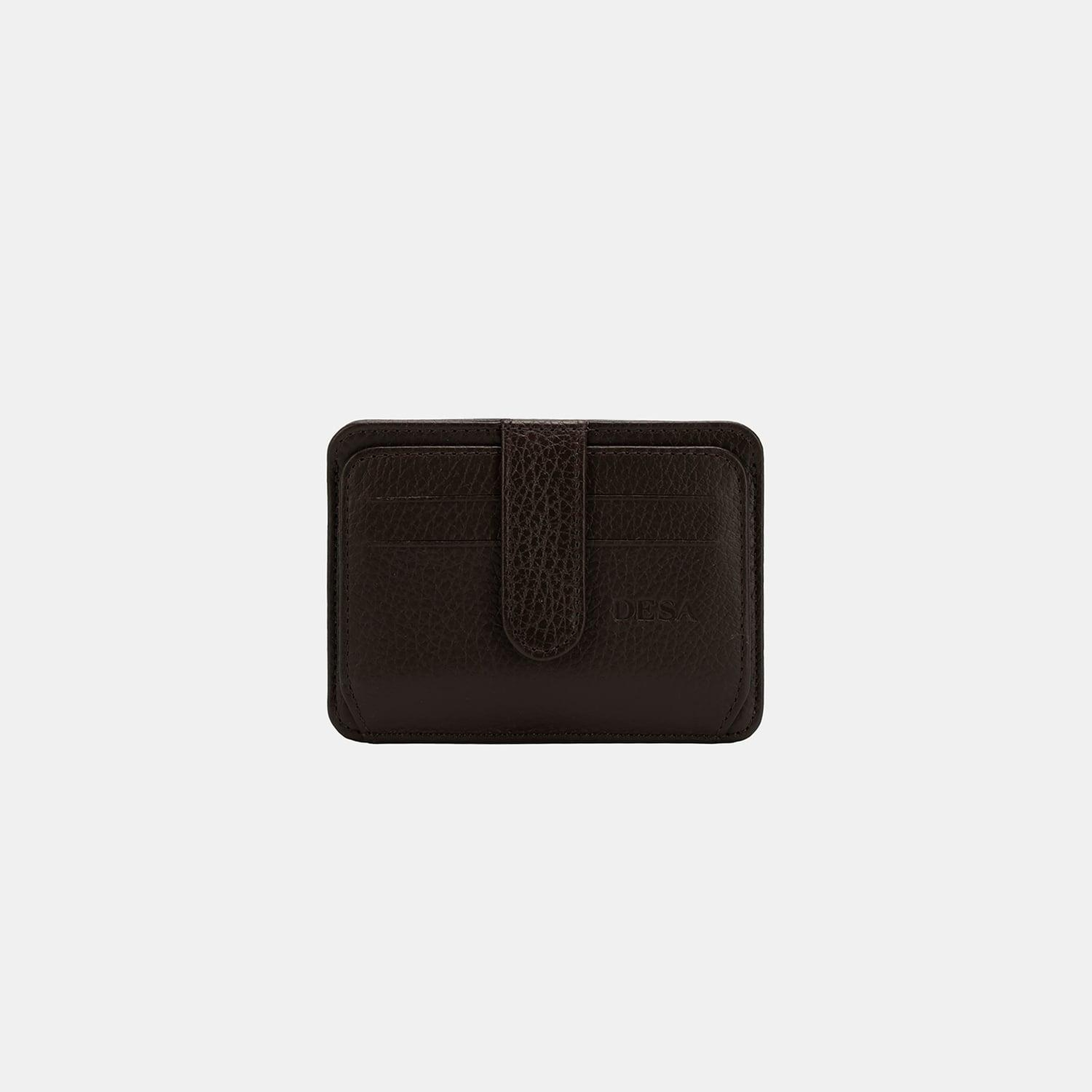 Kahve Unisex Deri Kartlık