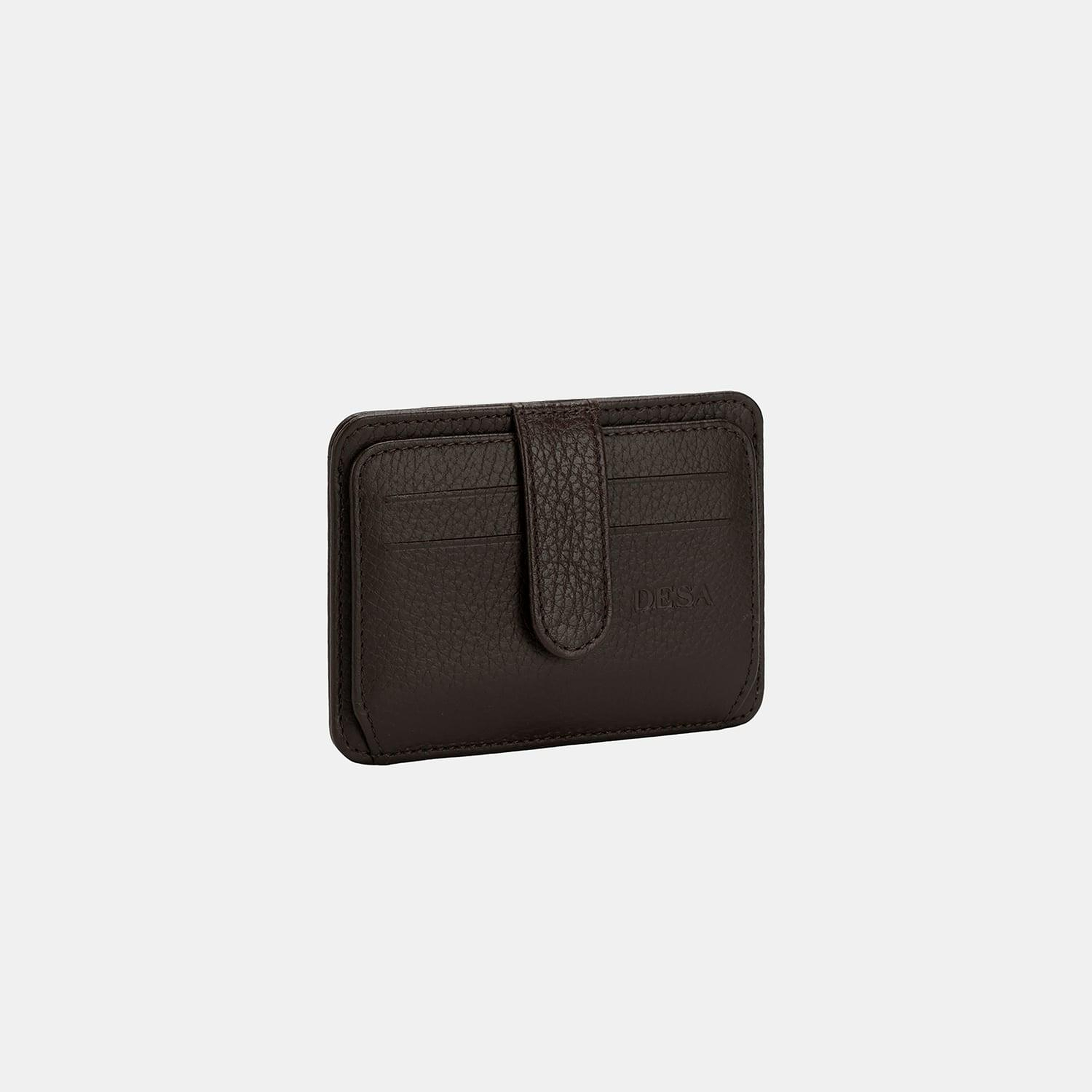 Kahve Unisex Deri Kartlık