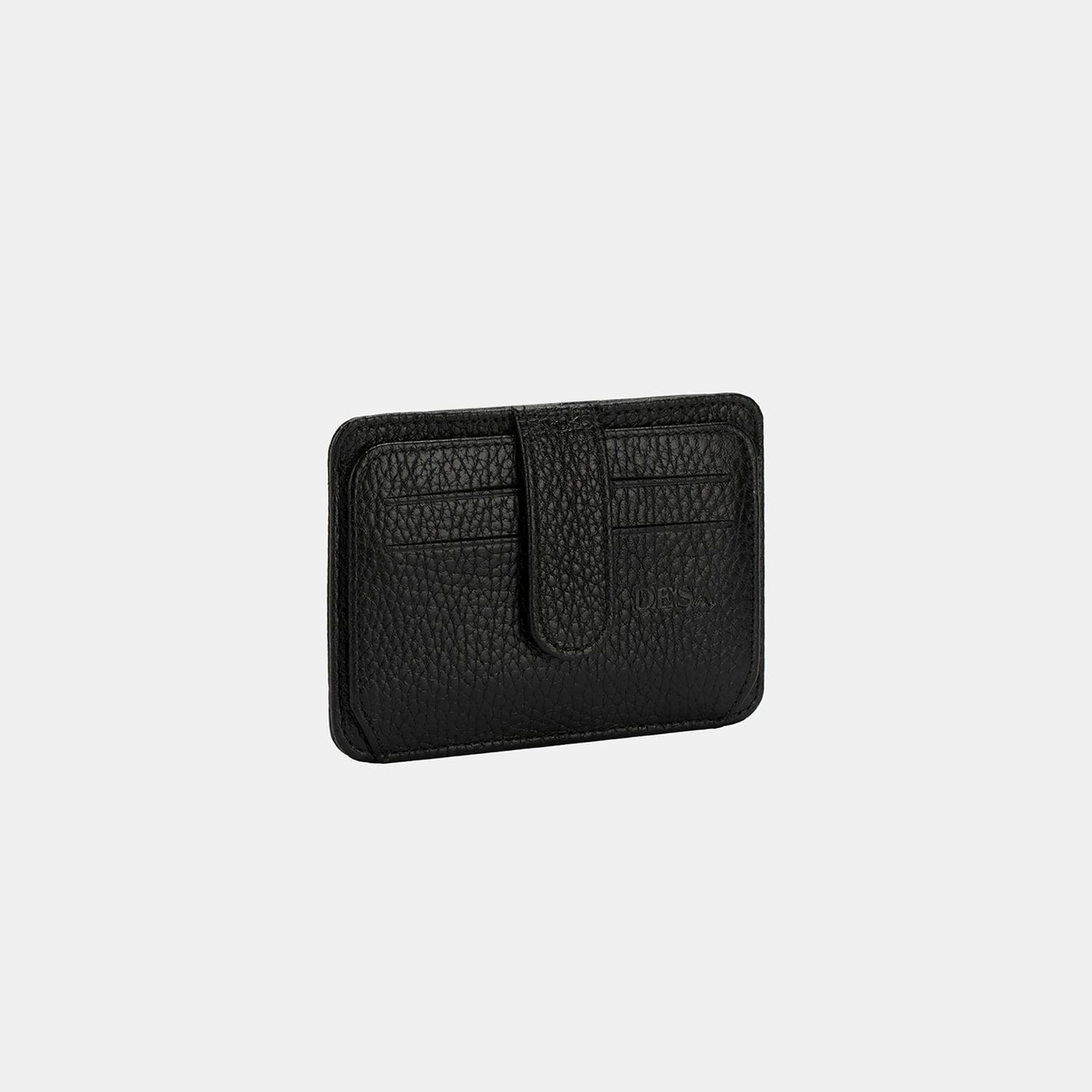 Siyah Unisex Deri Kartlık