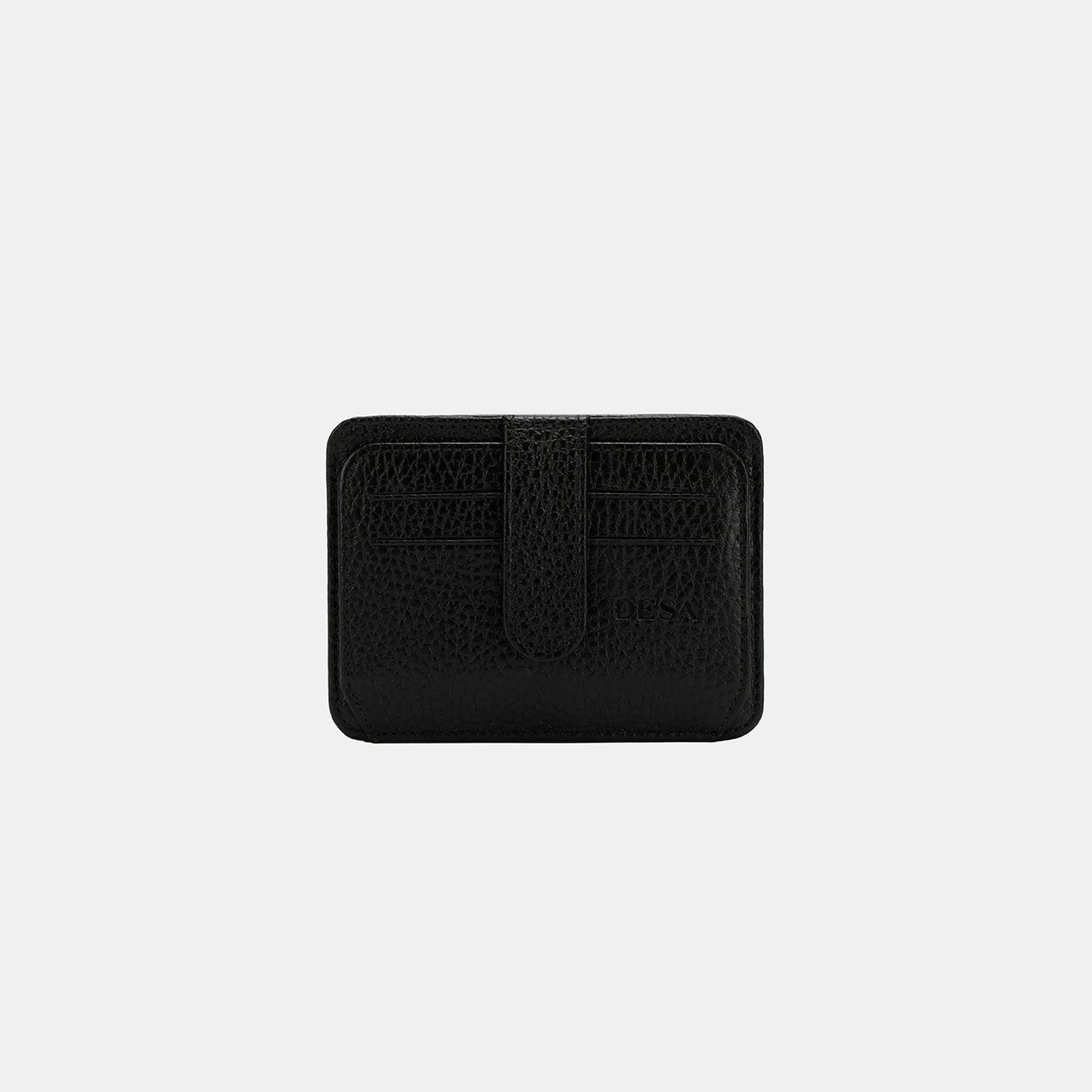 Siyah Unisex Deri Kartlık