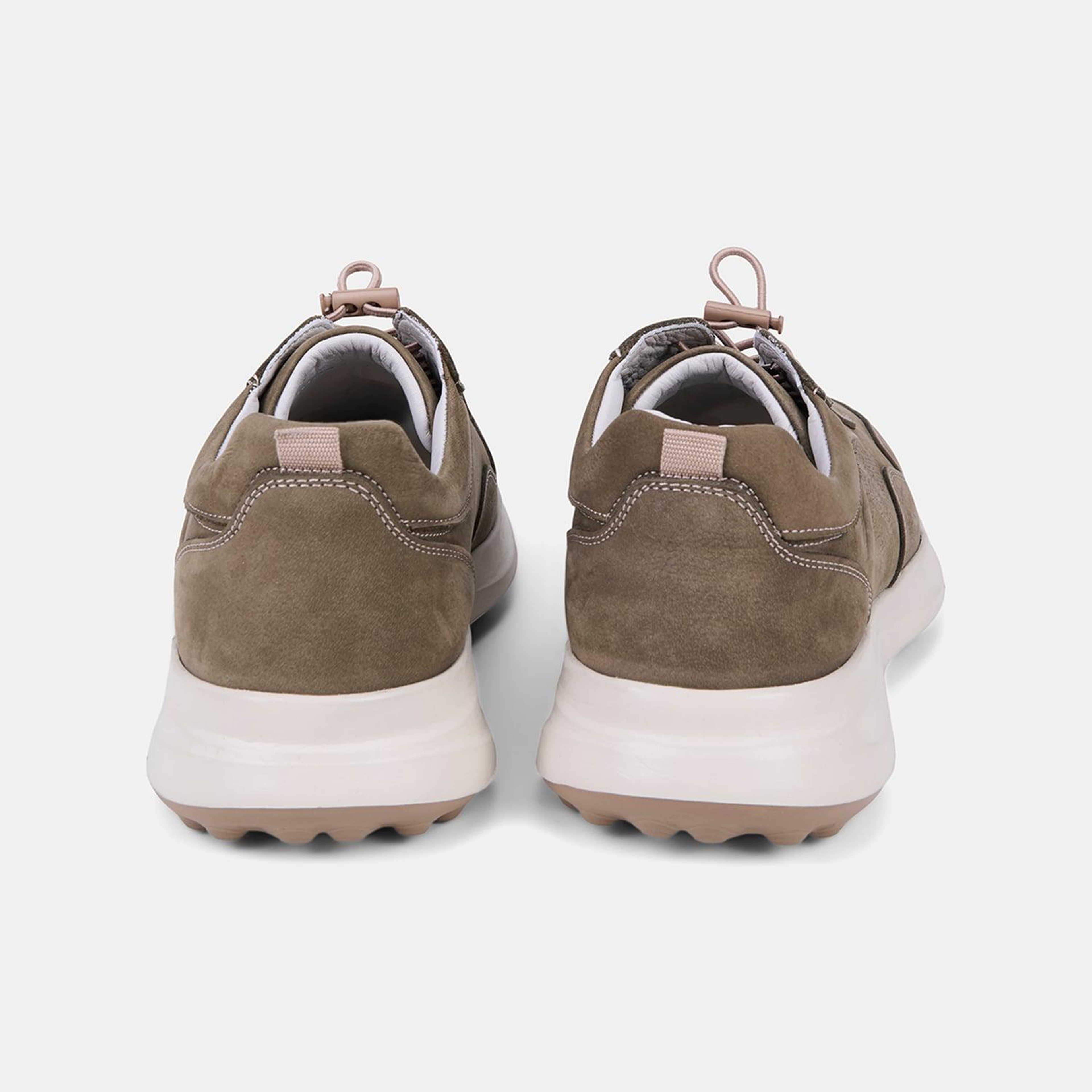 Erkek Haki DesaComfort Bağcıklı Deri Sneaker