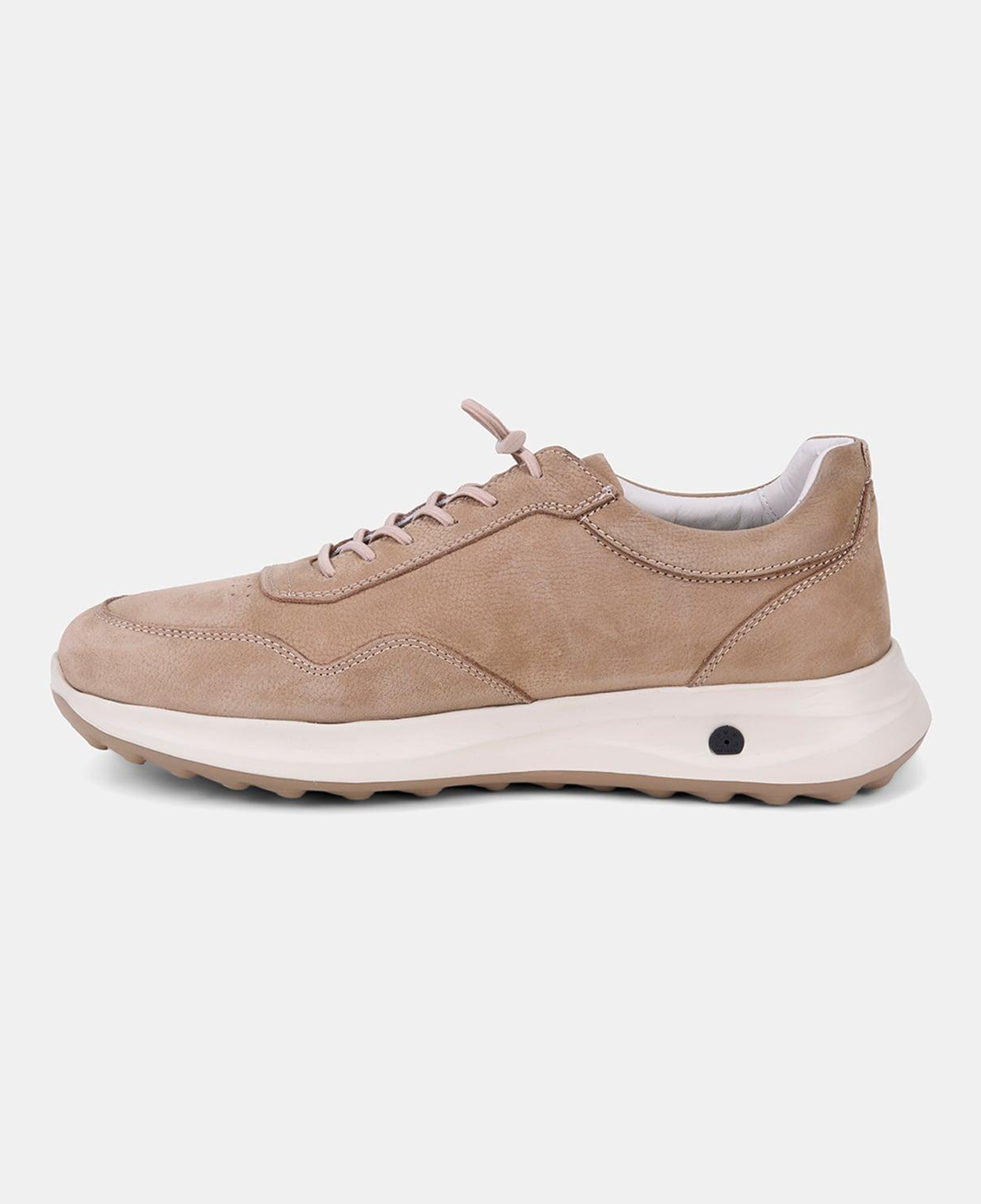 Erkek Vizon DesaComfort Bağcıklı Deri Sneaker