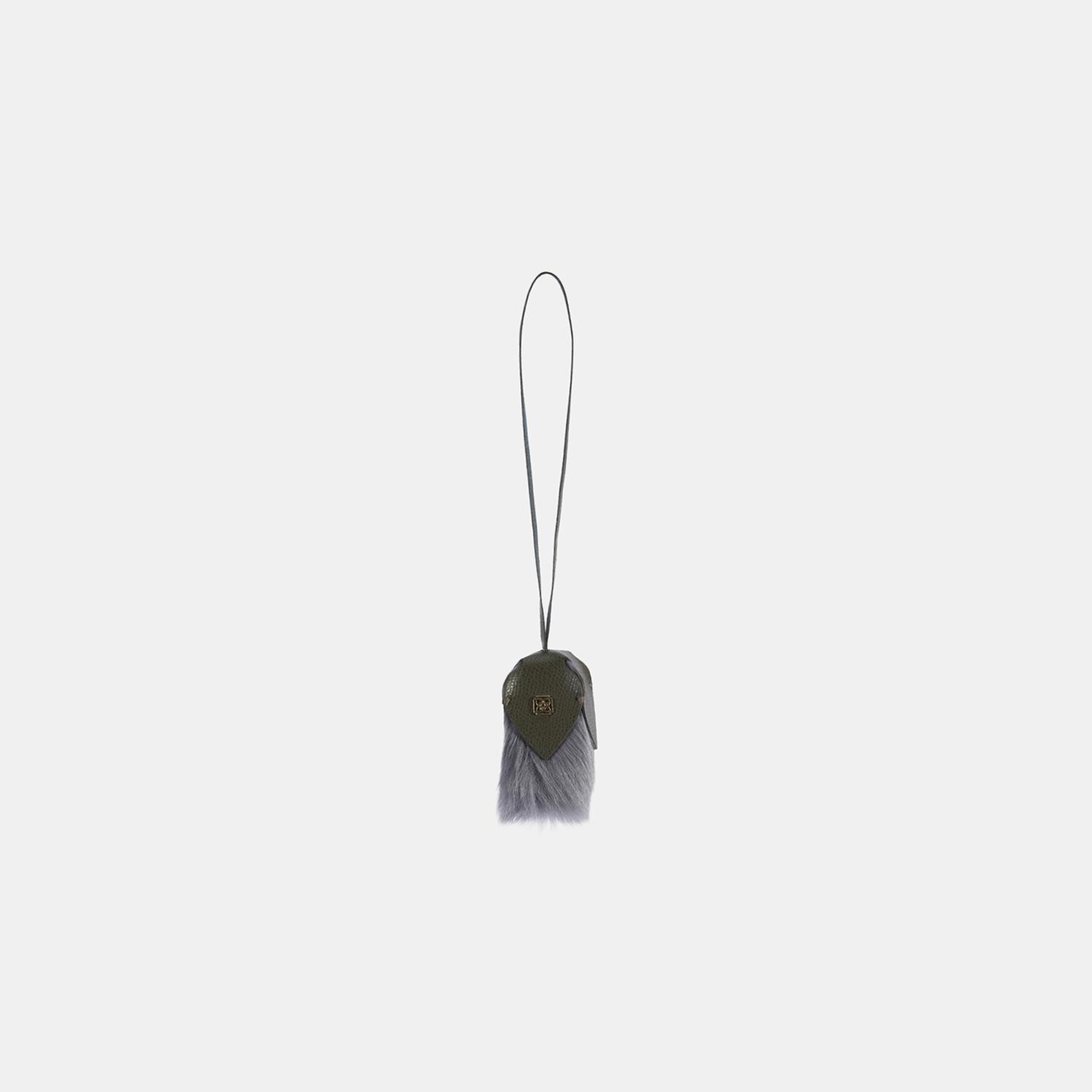 Yeşil Kürklü Deri Charm