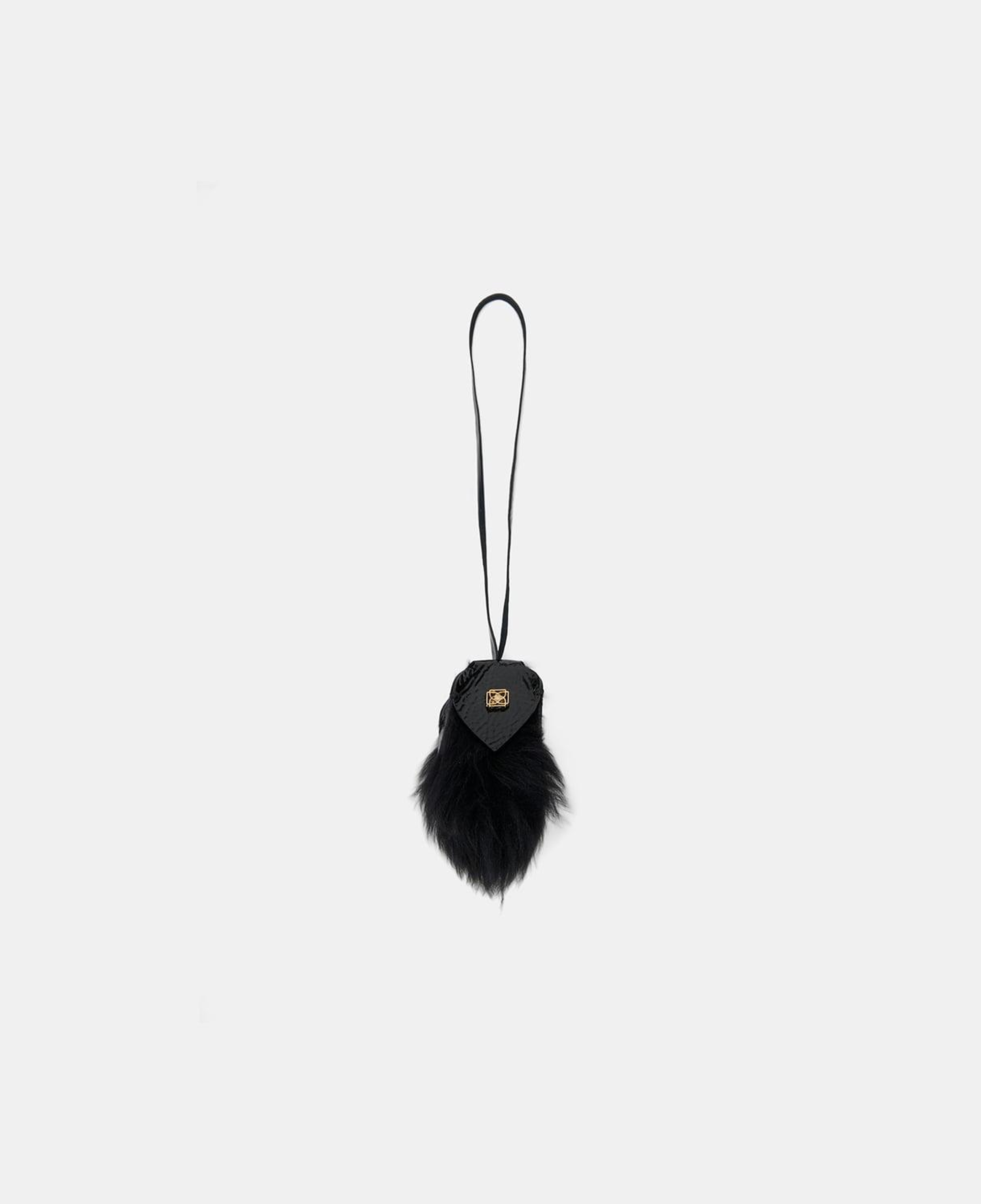 Siyah Kürklü Deri Charm