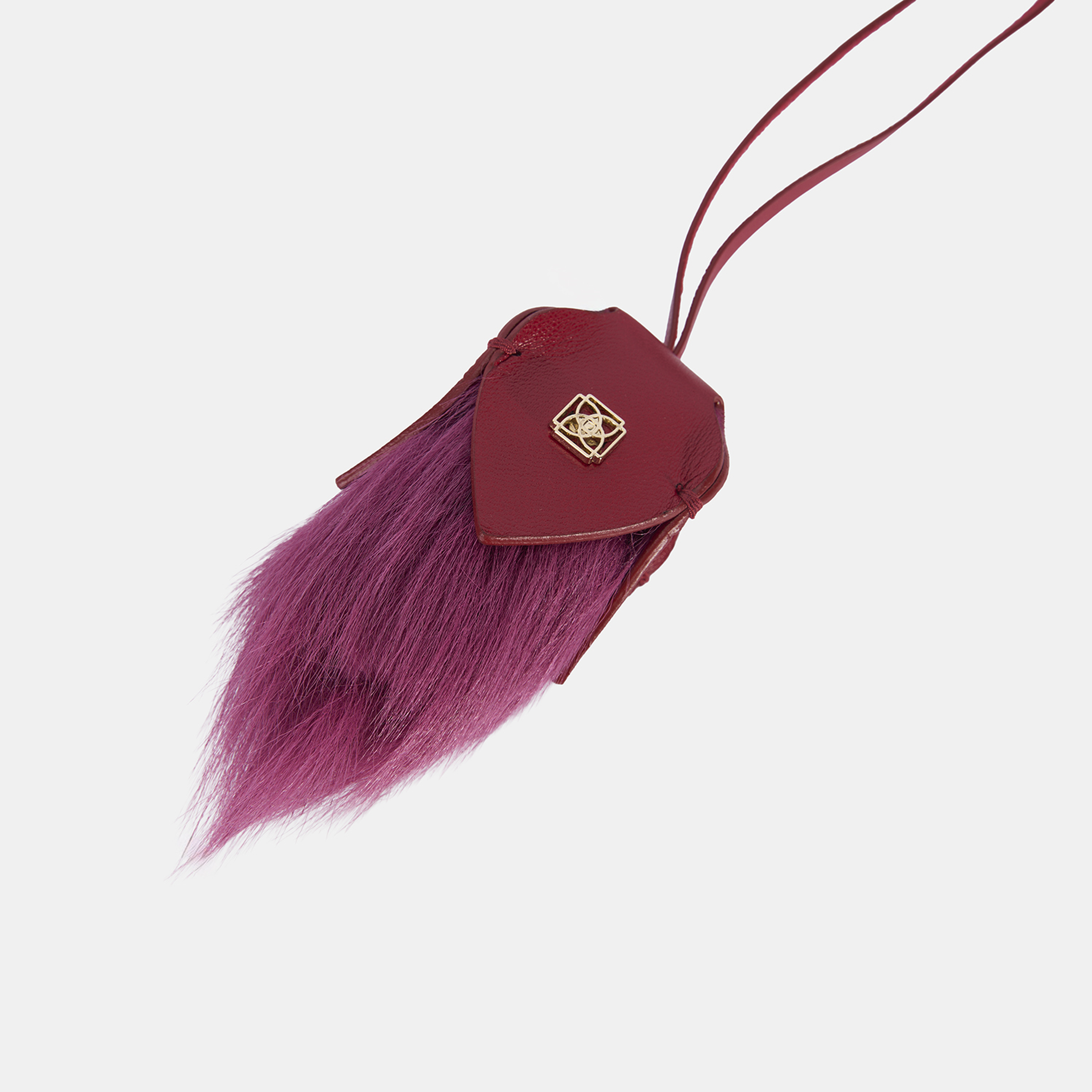 Kırmızı Kürklü Deri Charm