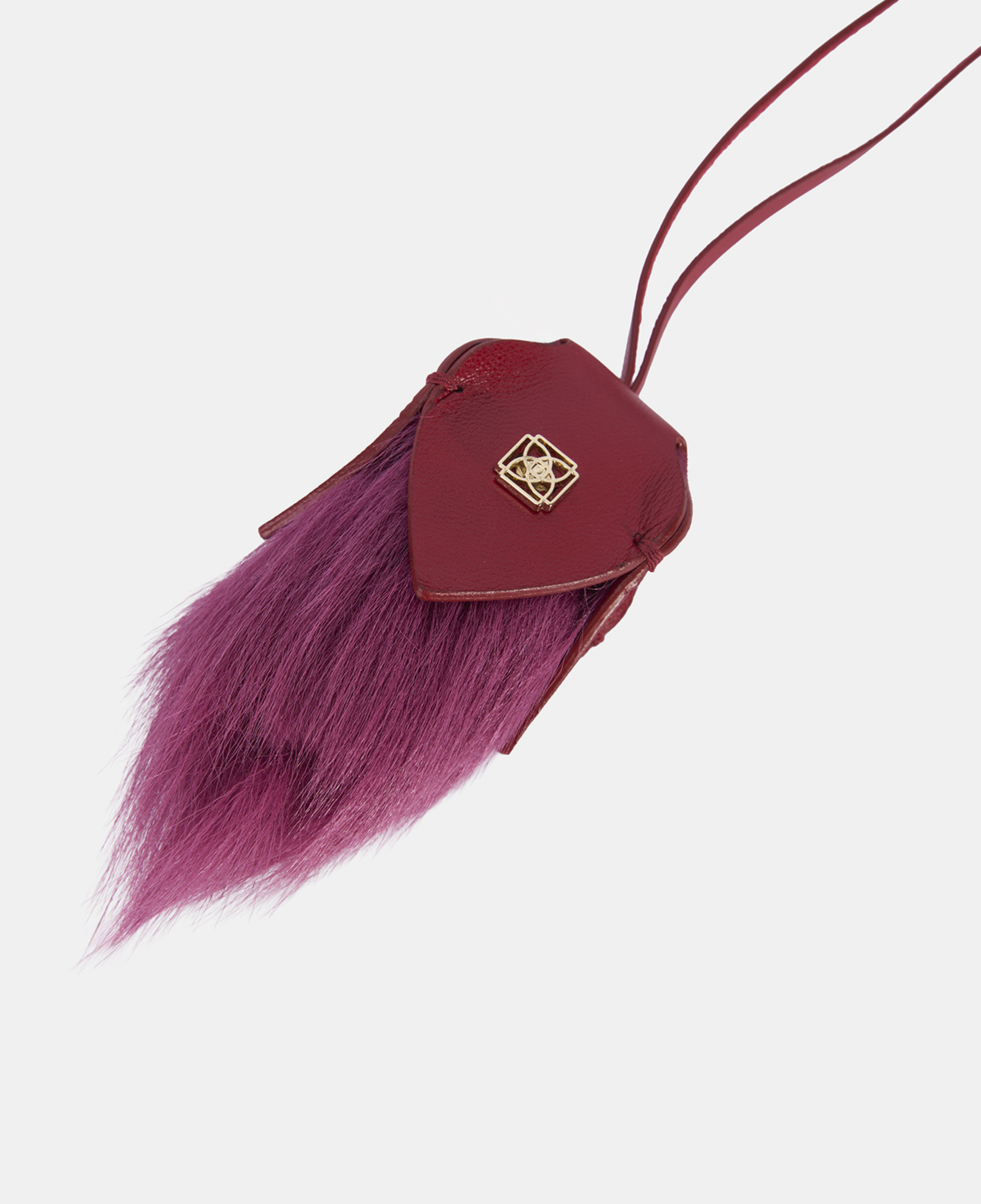 Kırmızı Kürklü Deri Charm