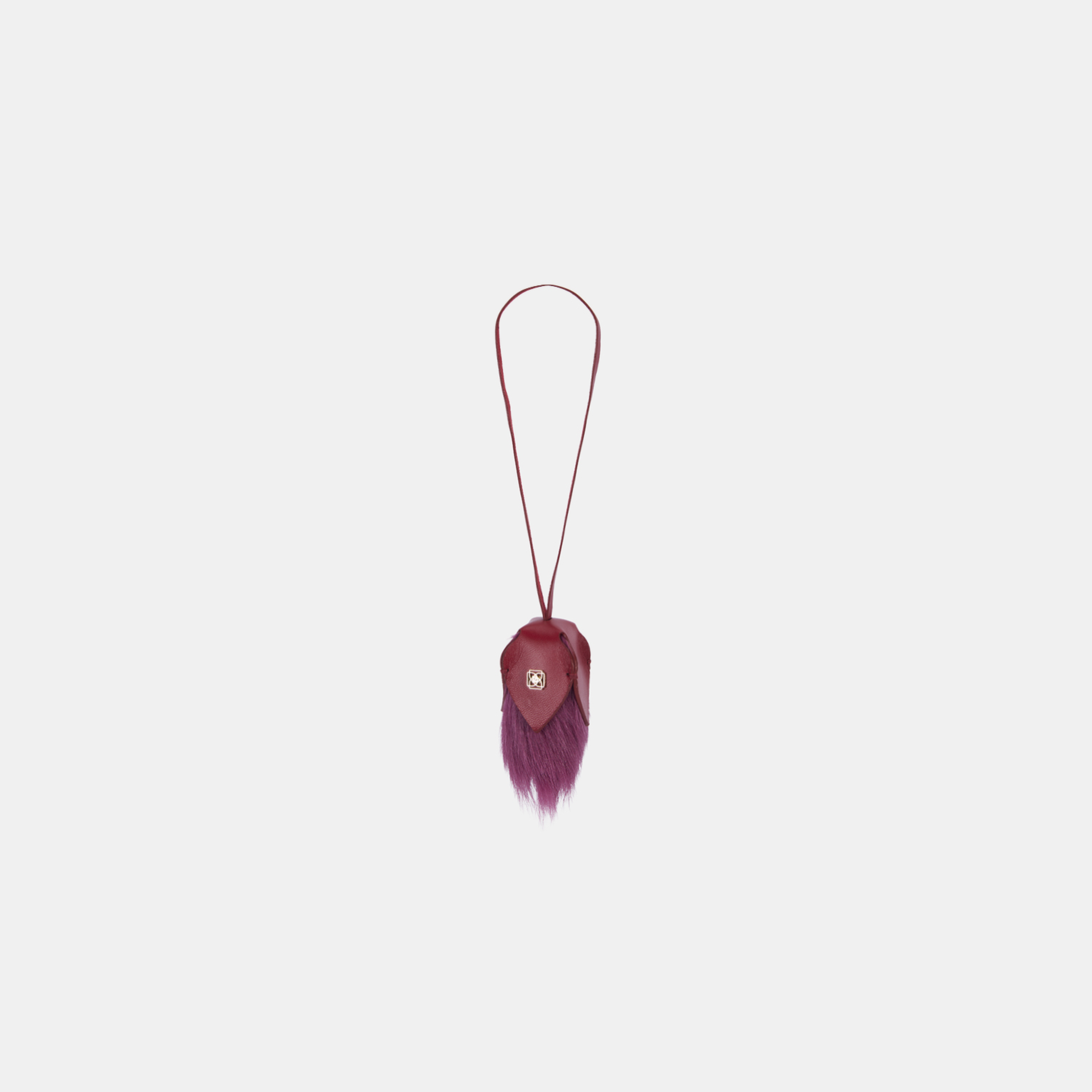 Kırmızı Kürklü Deri Charm