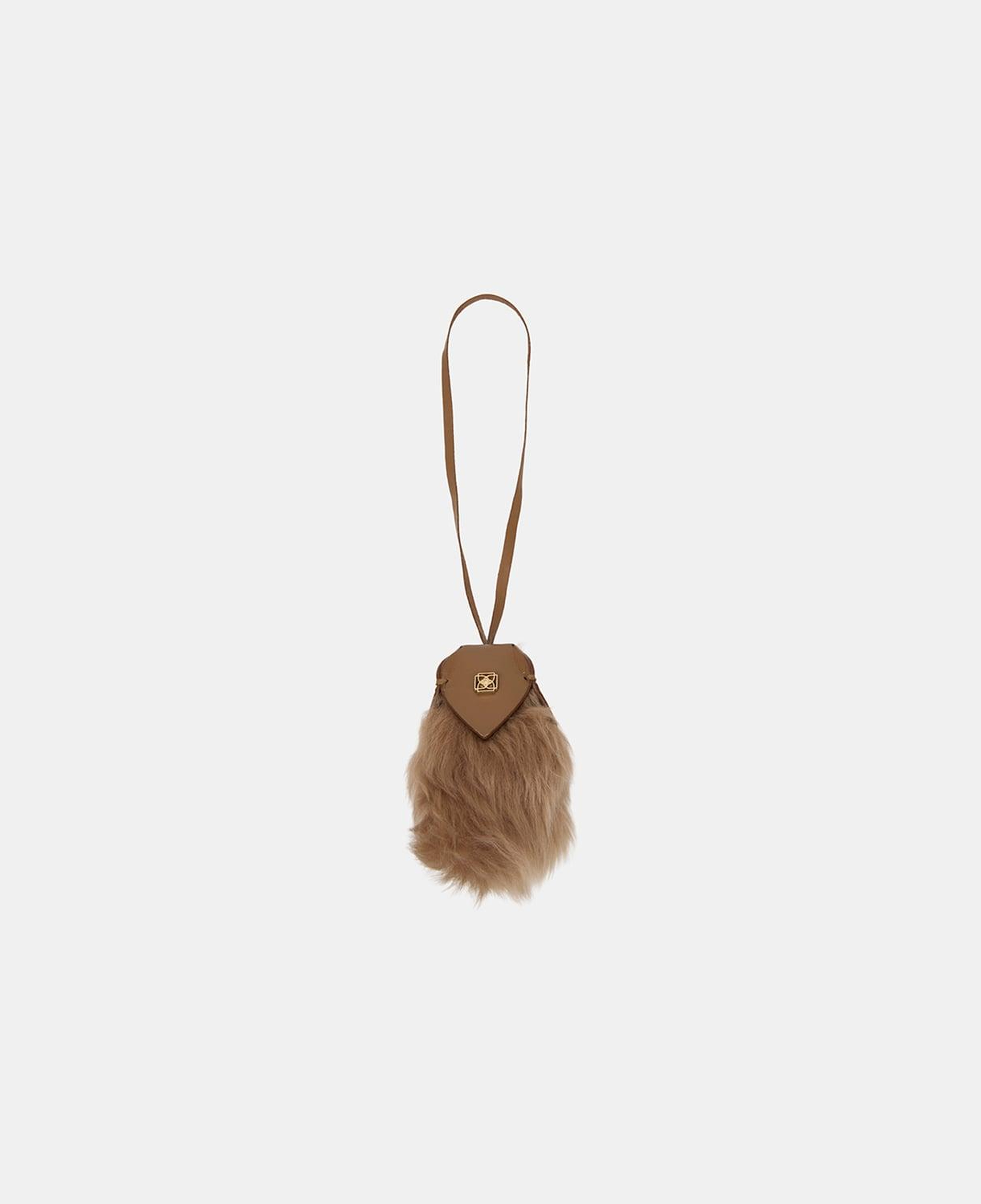 Karamel Kürklü Deri Charm