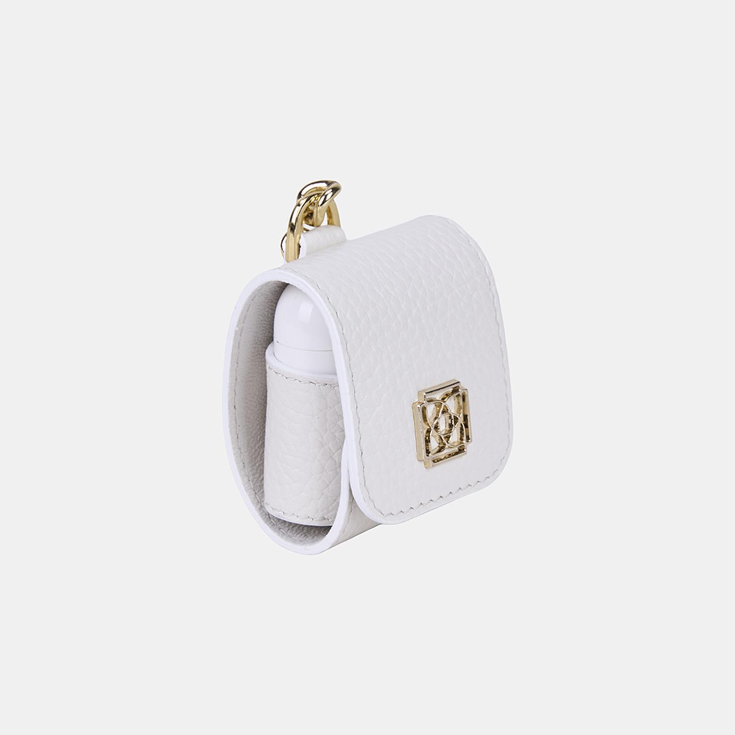Beyaz Deri Airpods Kılıfı 2. Nesil