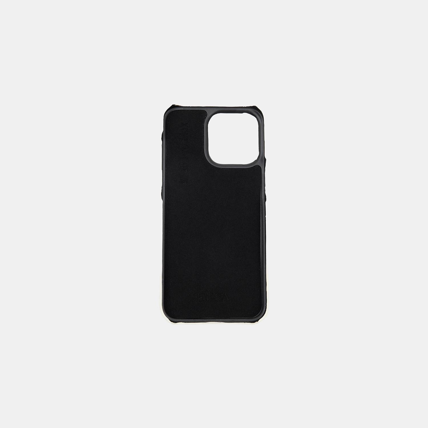 iPhone 15 Pro Max Beyaz Deri Telefon Kılıfı
