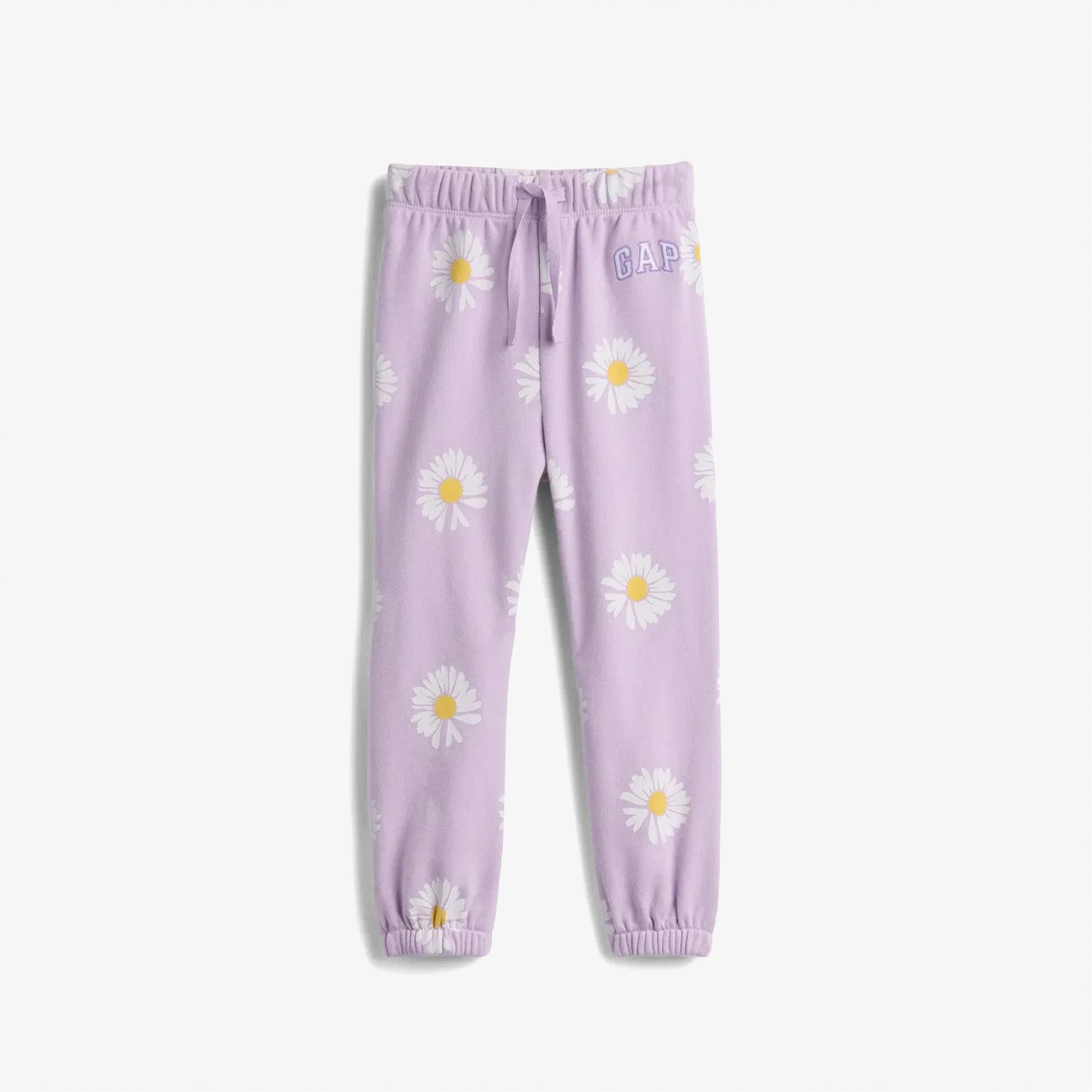 Gap Relaxed Logo Fransız Havlu Kumaş Çocuk Mor Eşofman Altı