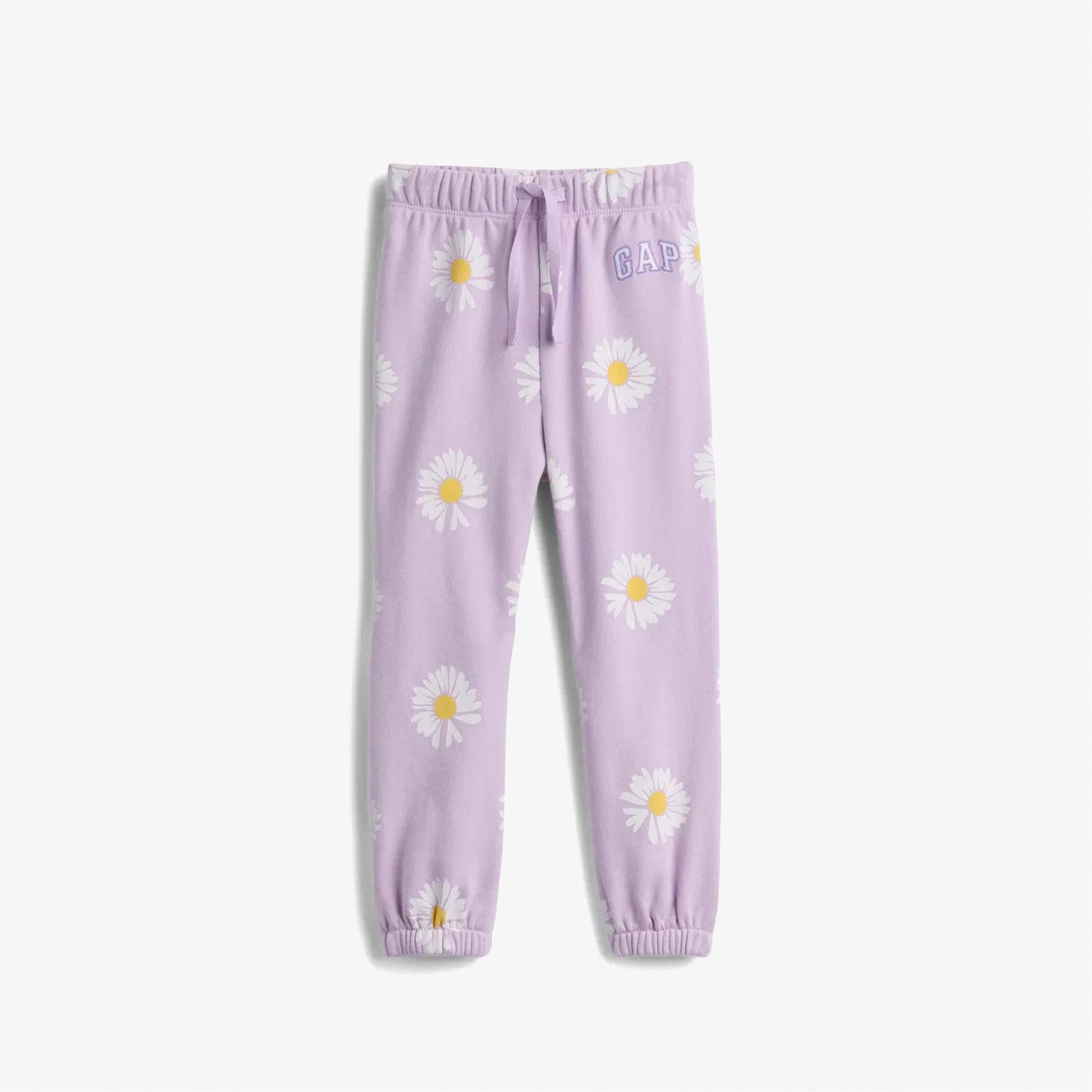 Gap Relaxed Logo Fransız Havlu Kumaş Çocuk Mor Eşofman Altı
