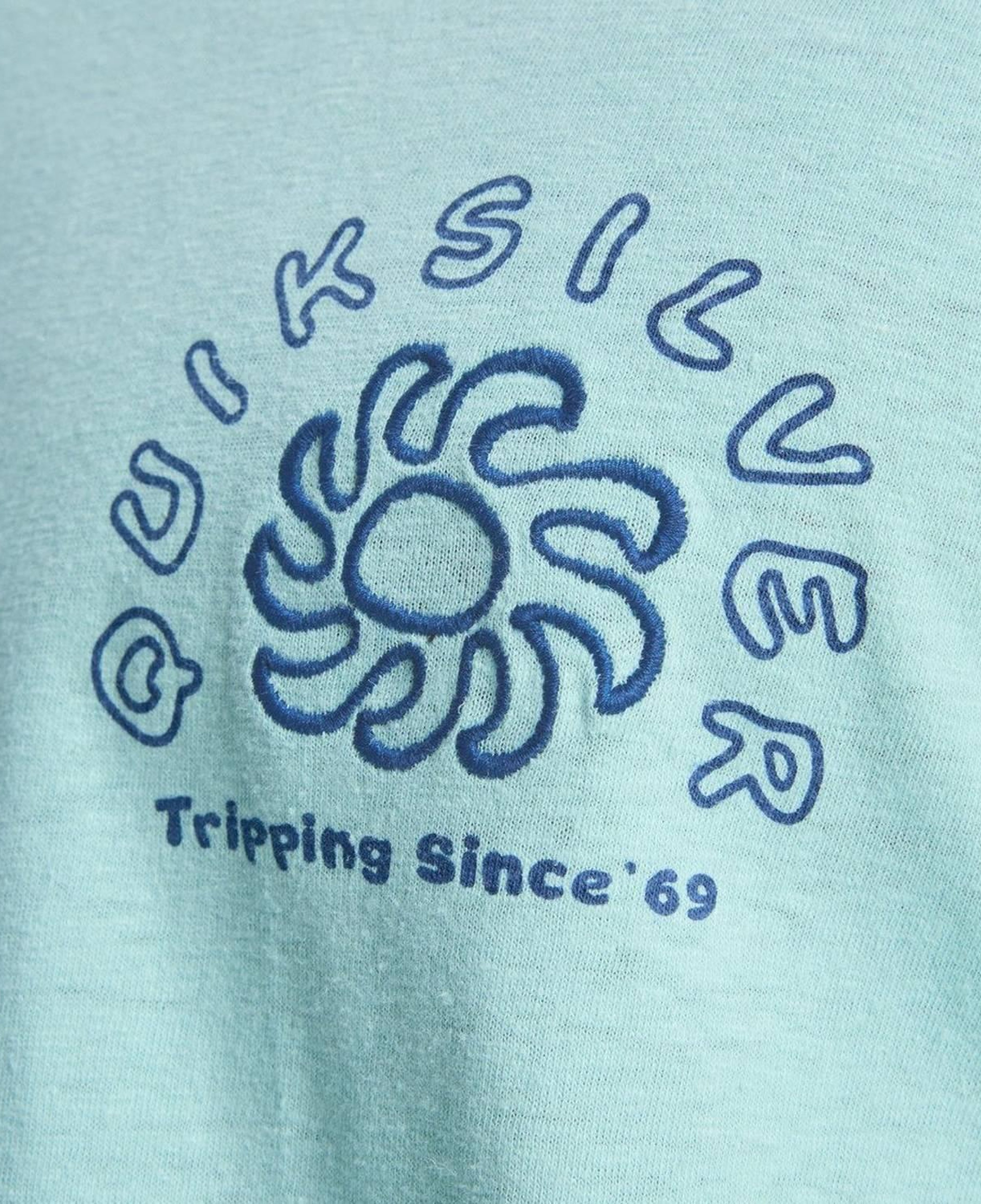 Quiksilver Curve Palm Erkek Mavi Tişört