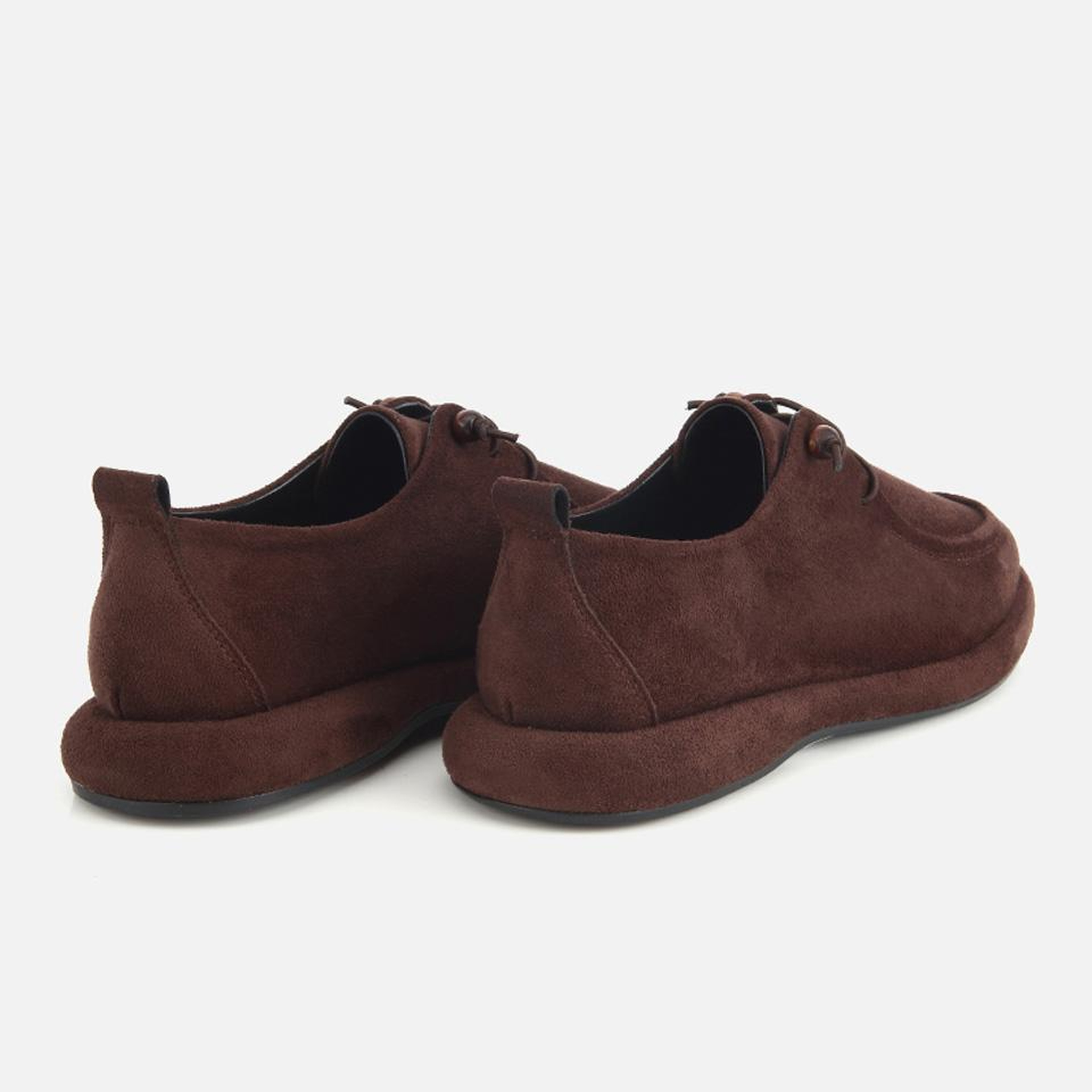 Kadın Kahverengi Süet Bağcıklı Loafer