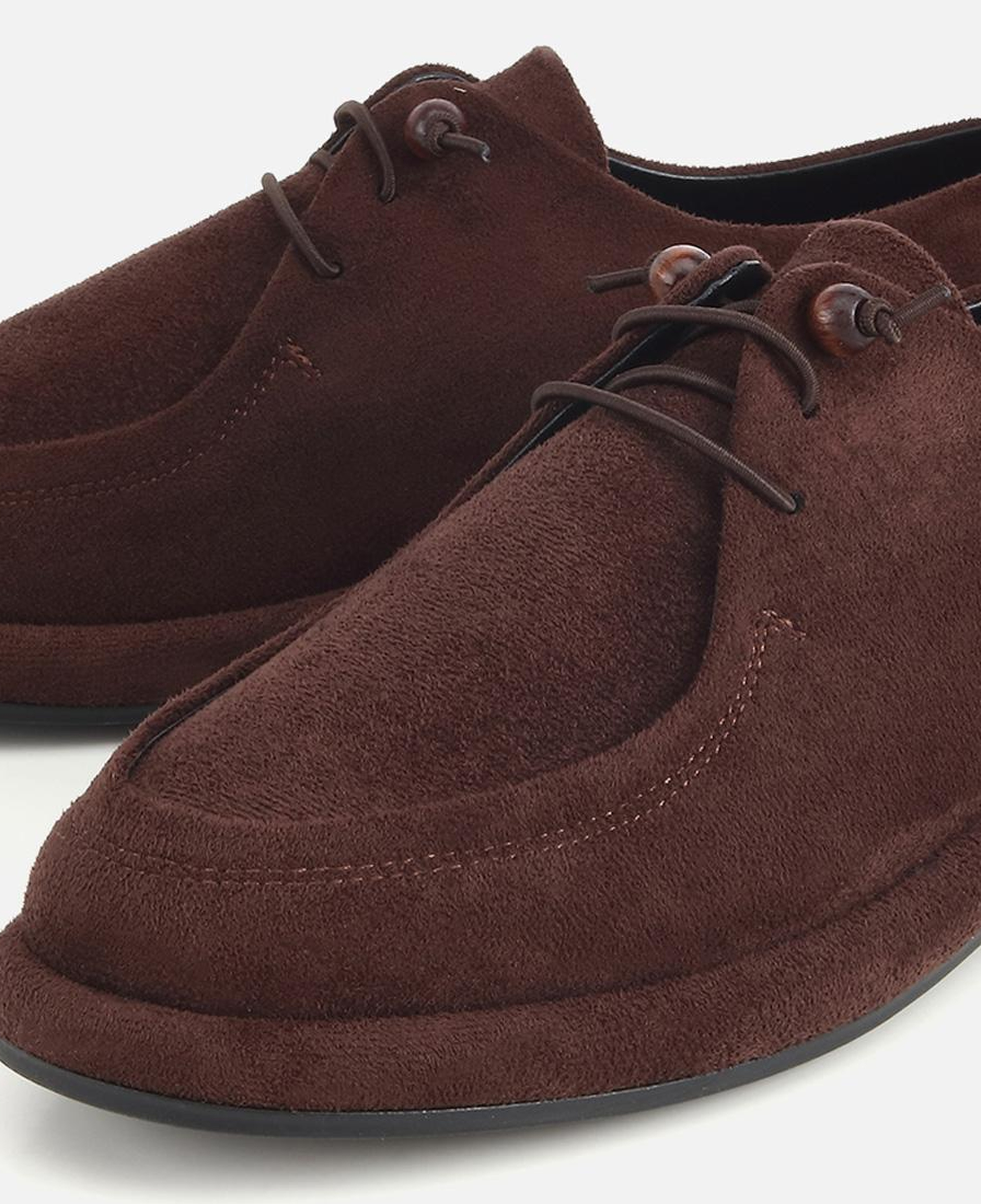 Kadın Kahverengi Süet Bağcıklı Loafer
