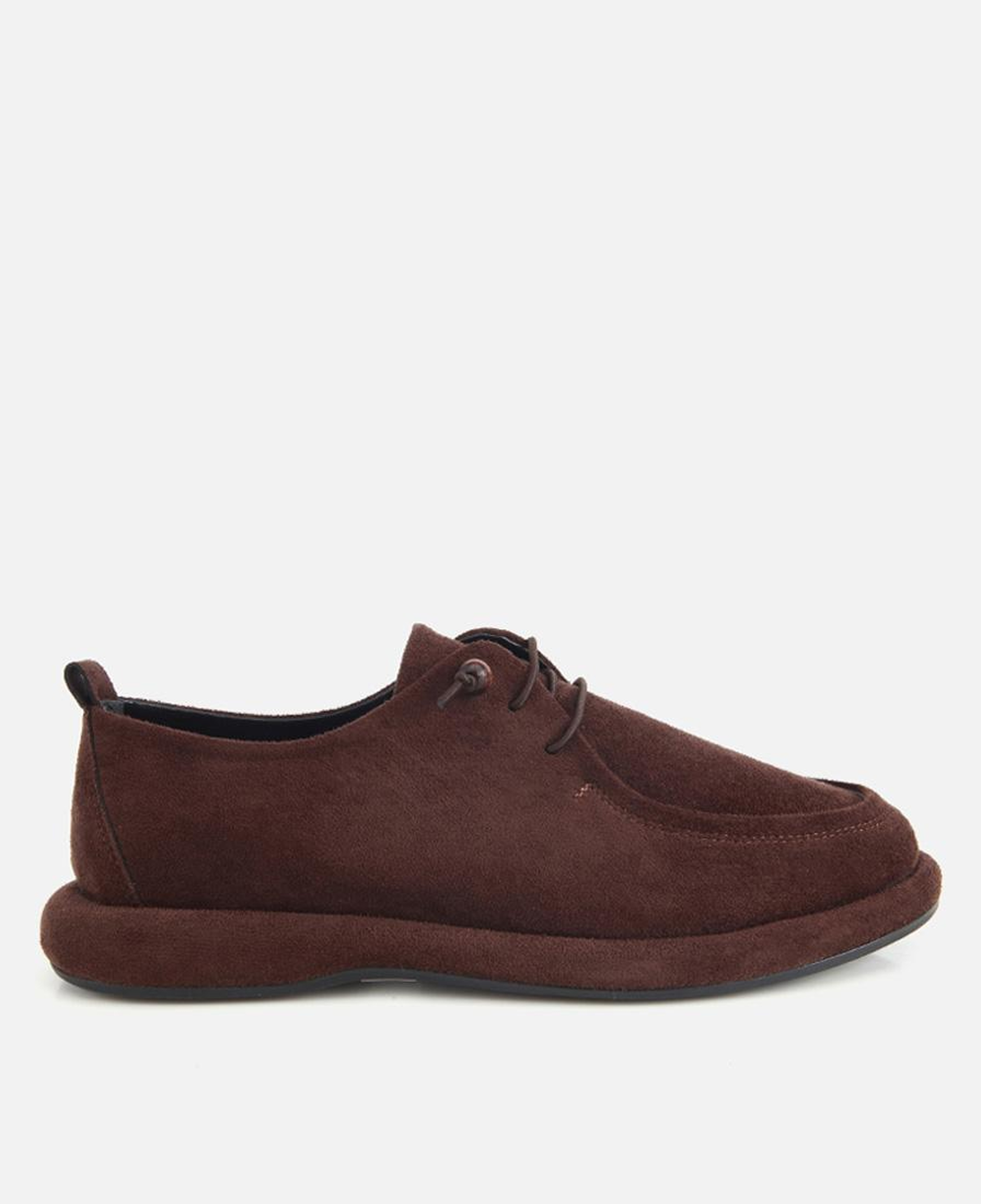 Kadın Kahverengi Süet Bağcıklı Loafer