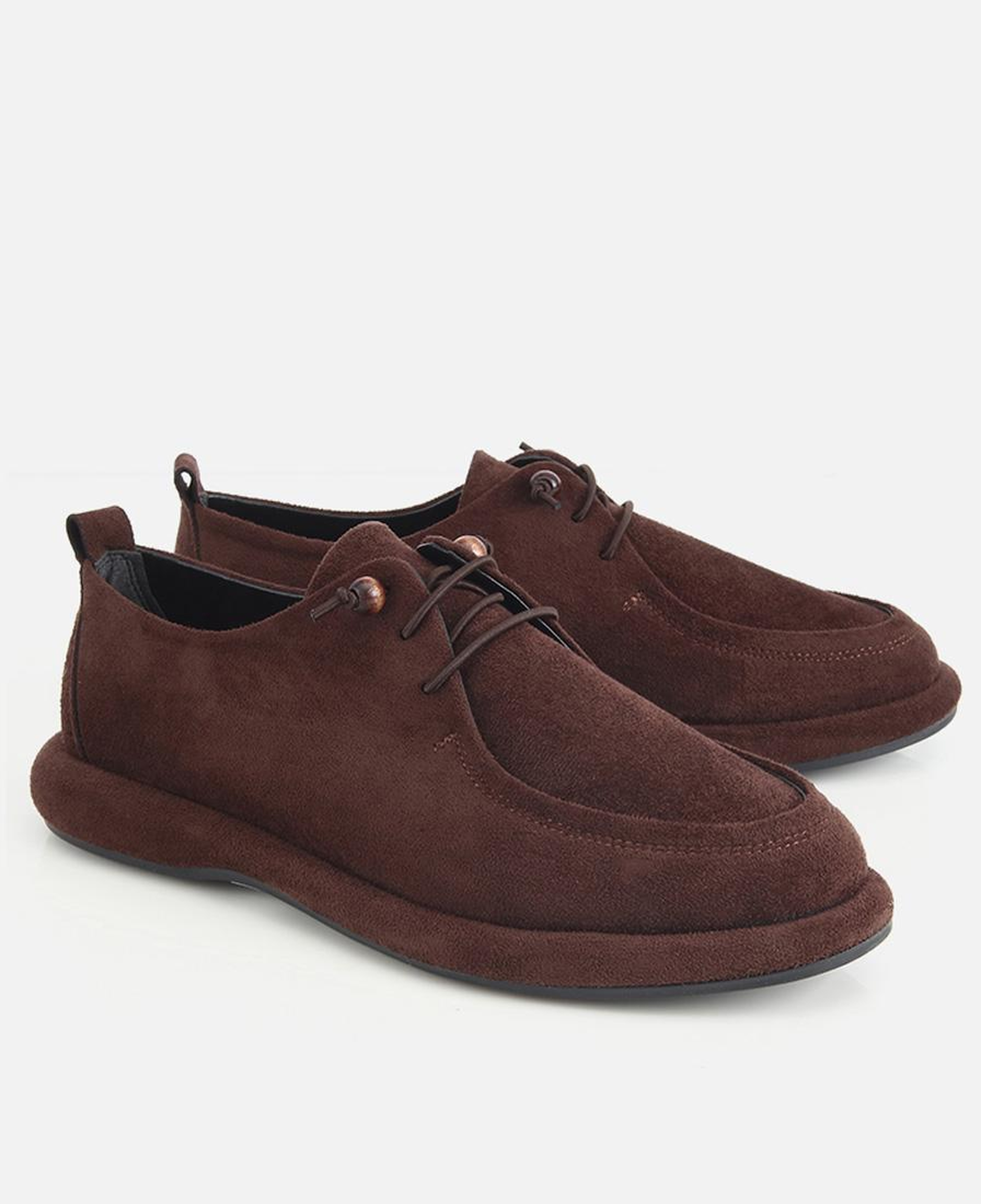 Kadın Kahverengi Süet Bağcıklı Loafer