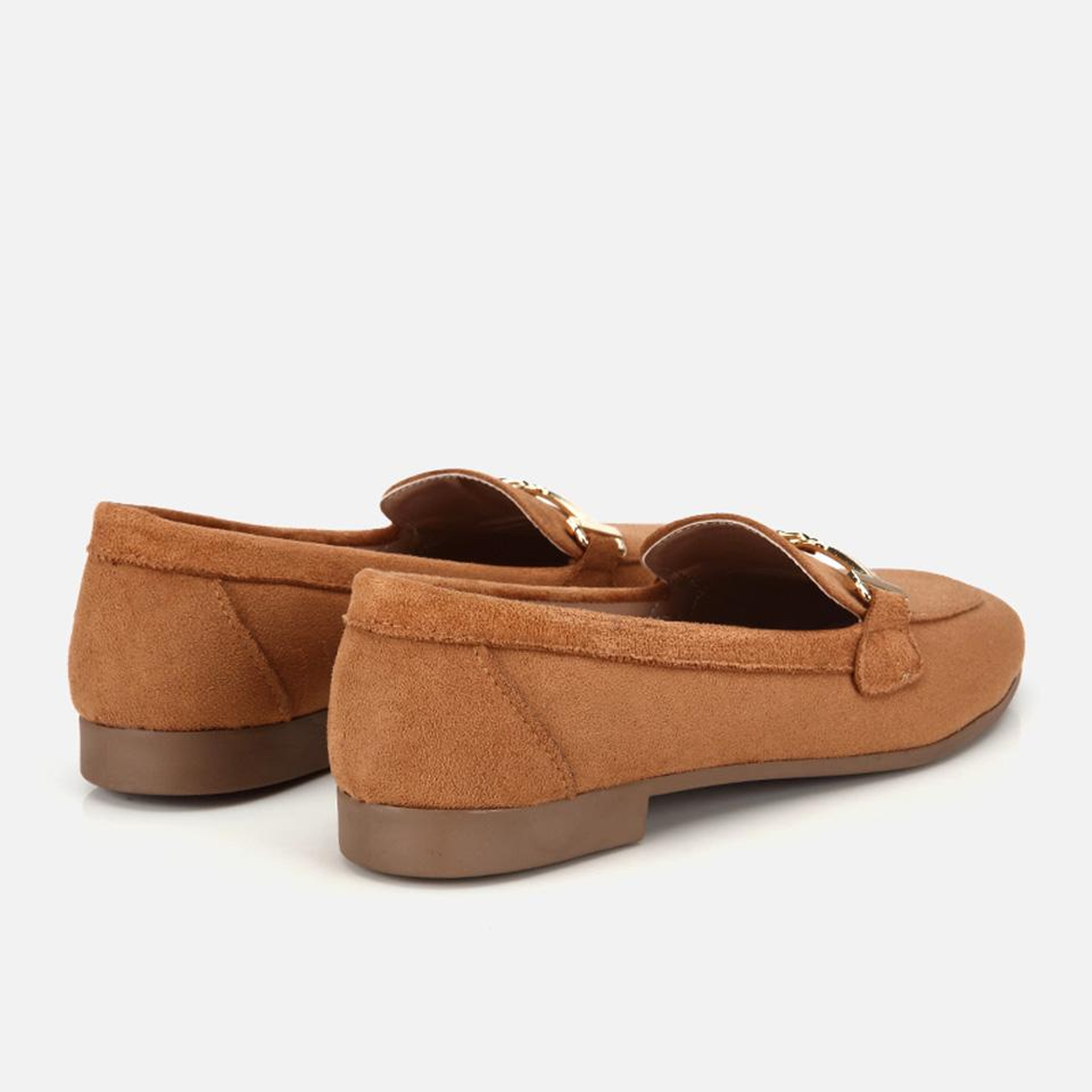 Kadın Taba Süet Toka Detaylı Günlük Loafer
