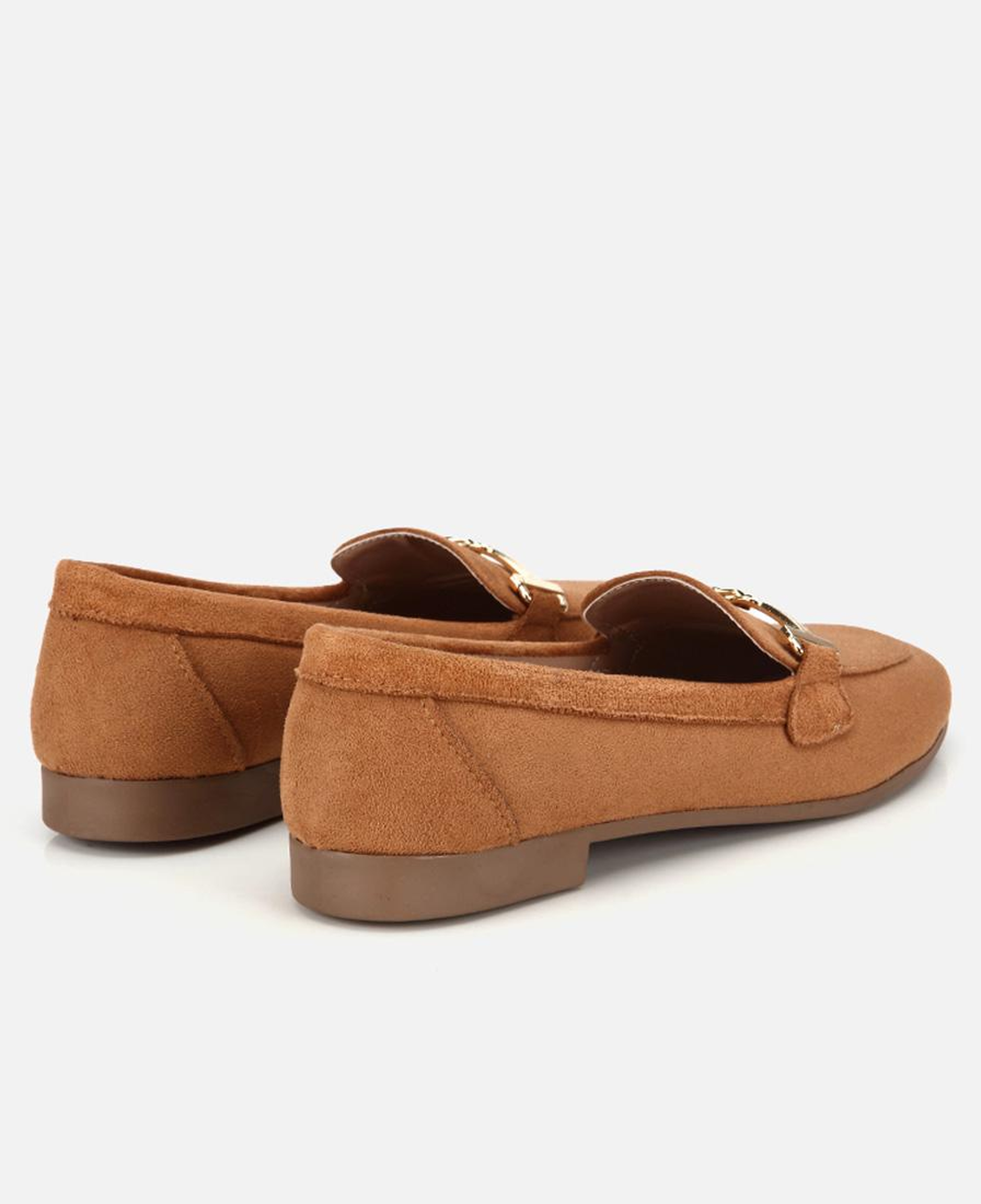 Kadın Taba Süet Toka Detaylı Günlük Loafer