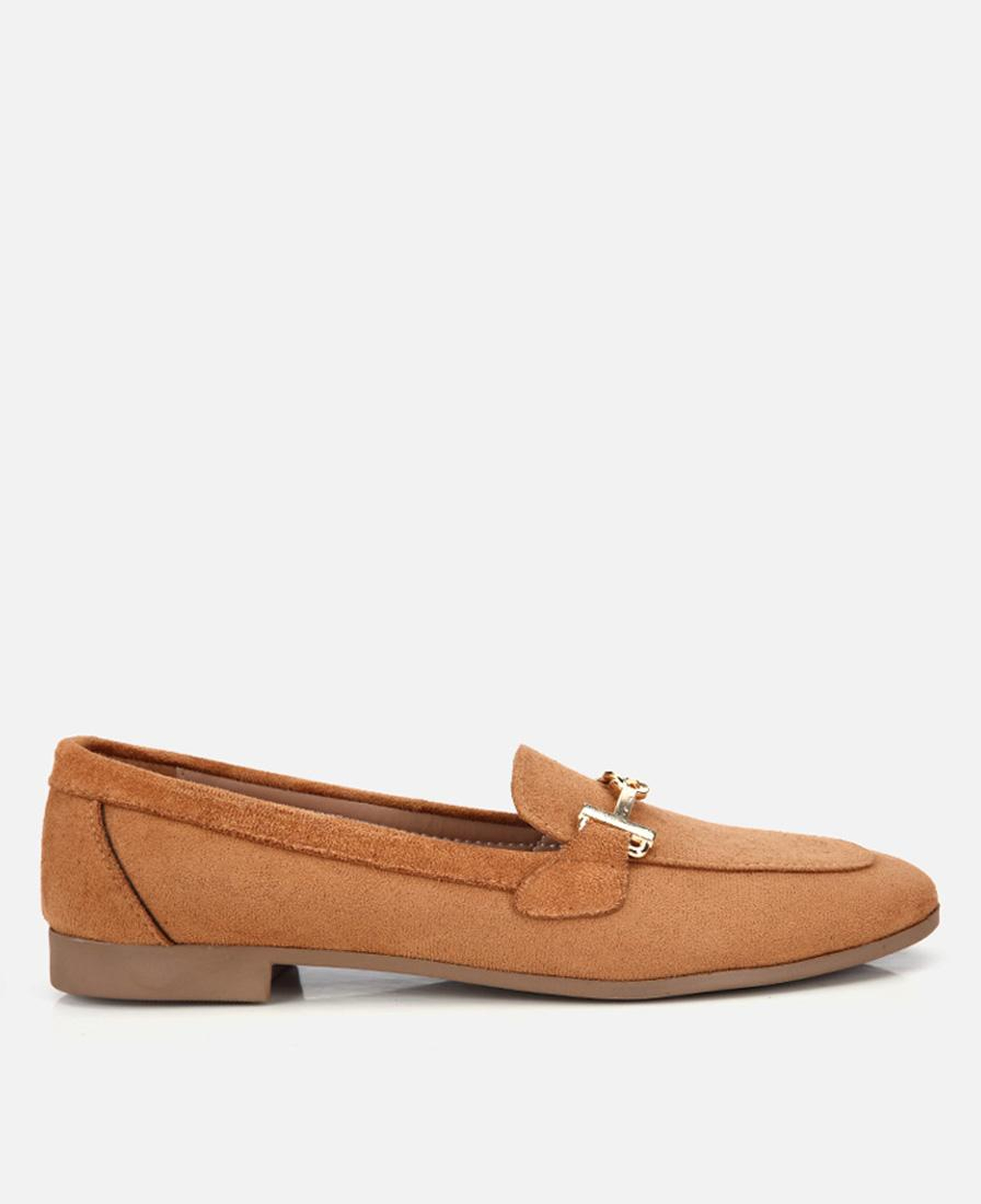 Kadın Taba Süet Toka Detaylı Günlük Loafer