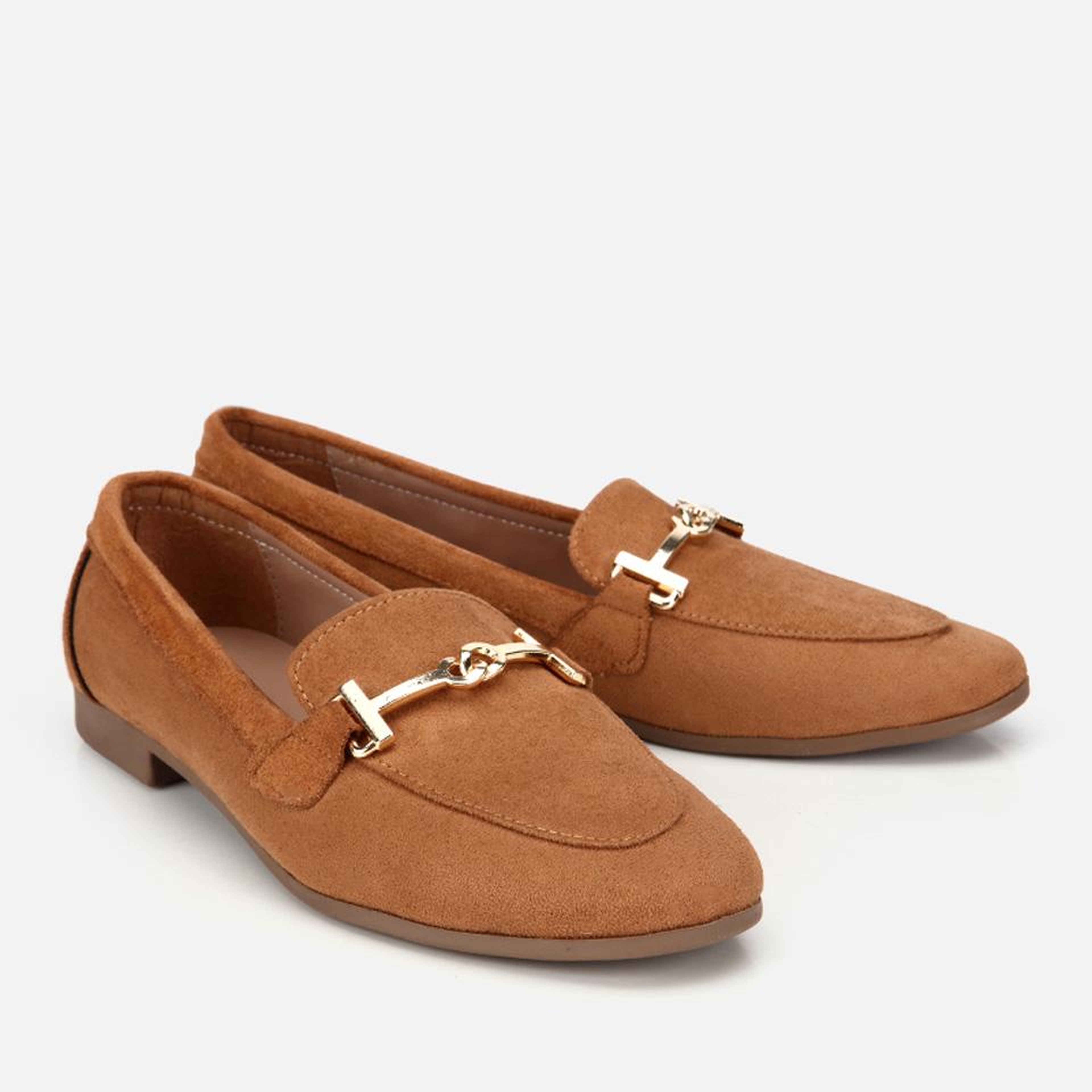 Kadın Taba Süet Toka Detaylı Günlük Loafer