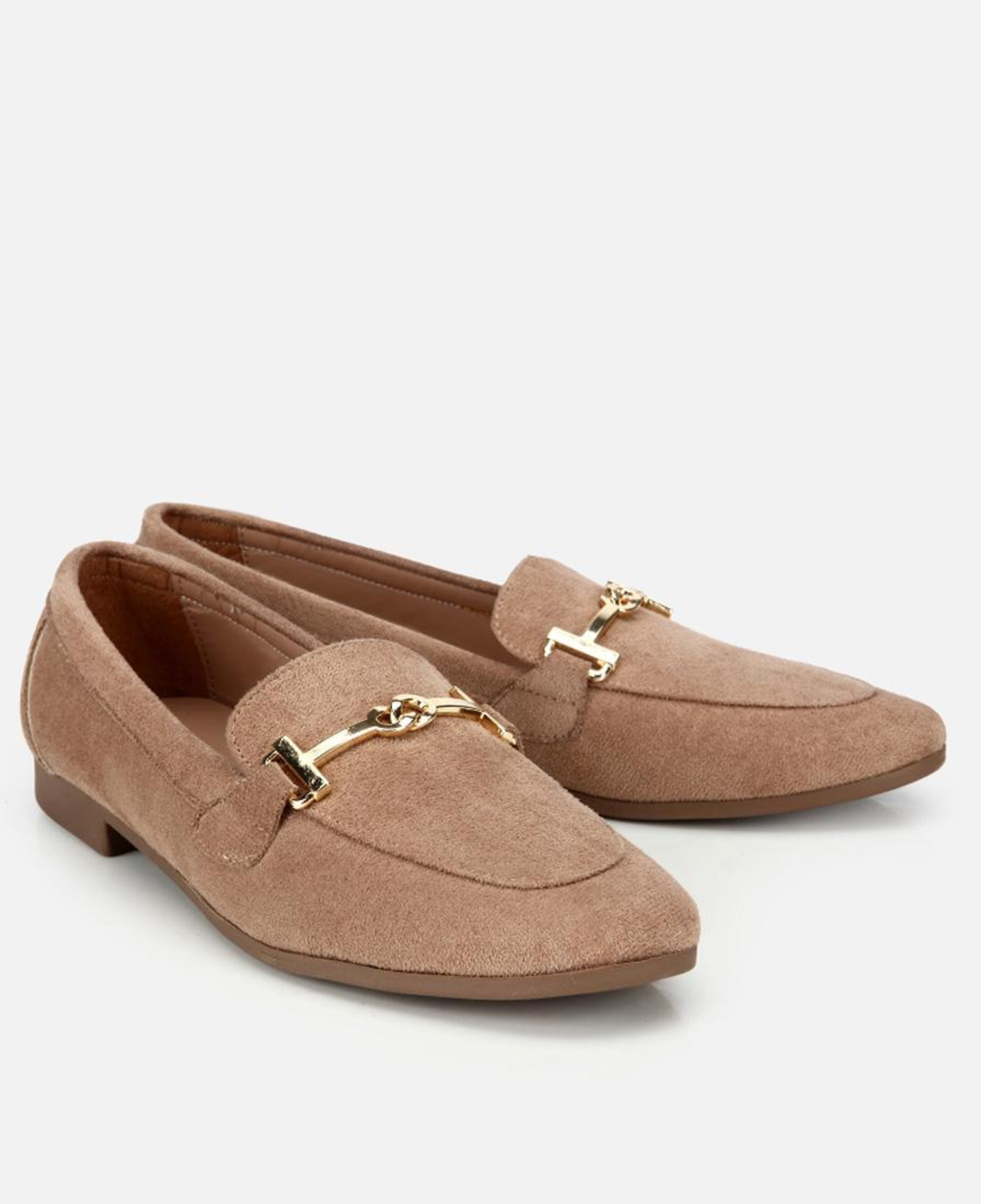 Kadın Vizon Süet Toka Detaylı Günlük Loafer