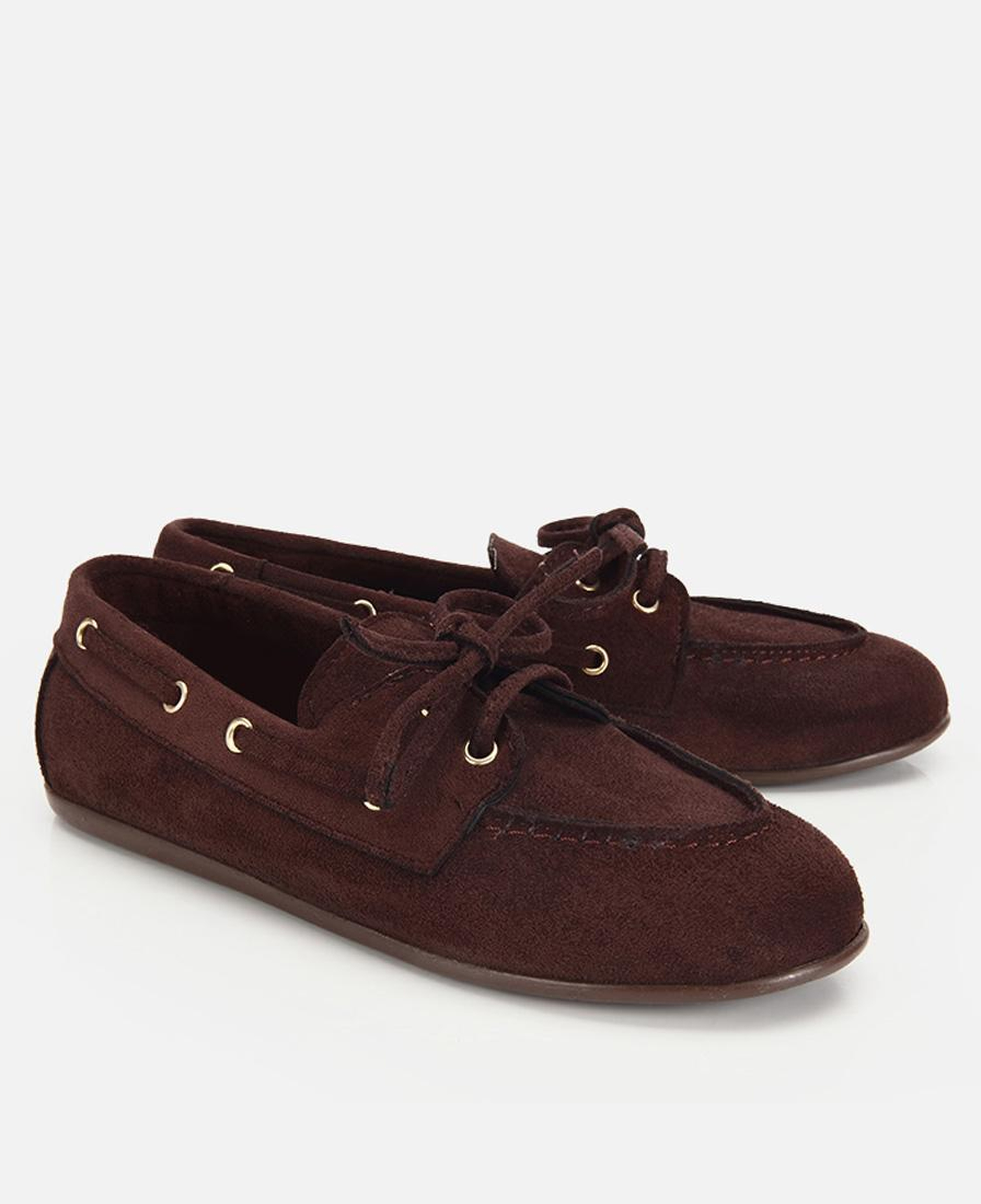 Kadın Kahverengi Süet Bağcık Detaylı Loafer