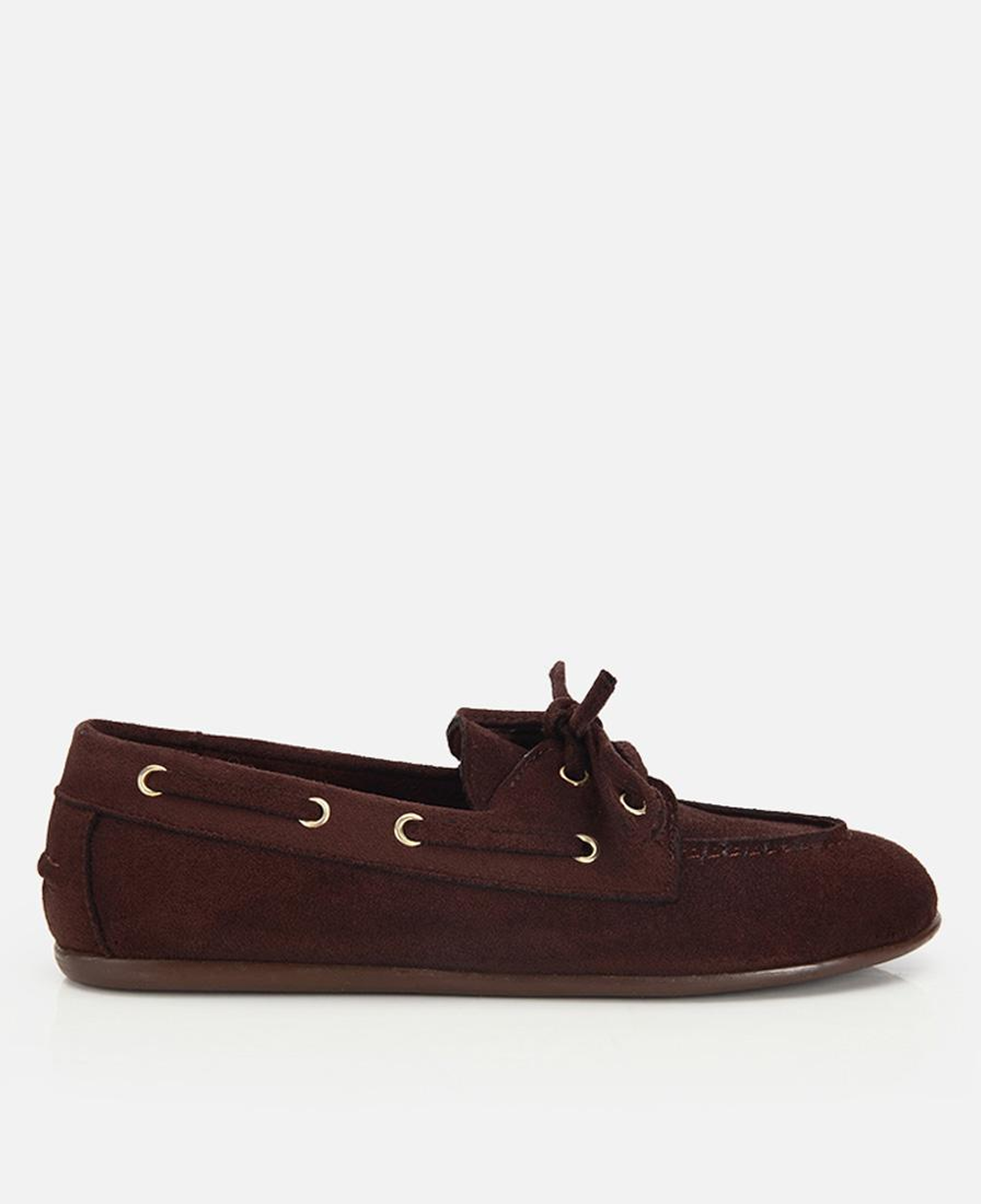 Kadın Kahverengi Süet Bağcık Detaylı Loafer