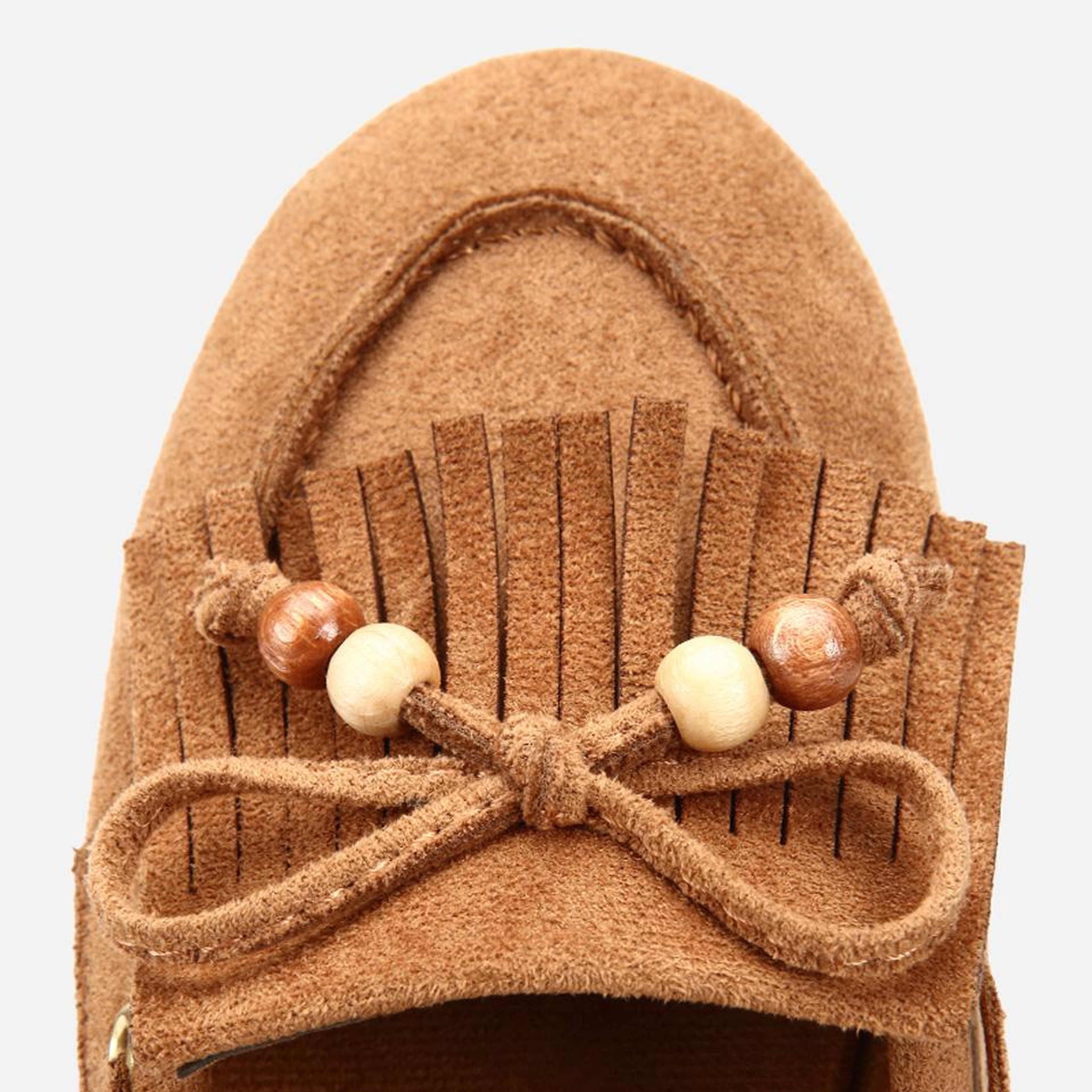 Kadın Taba Süet Fiyonk Detaylı Bağcıklı Loafer