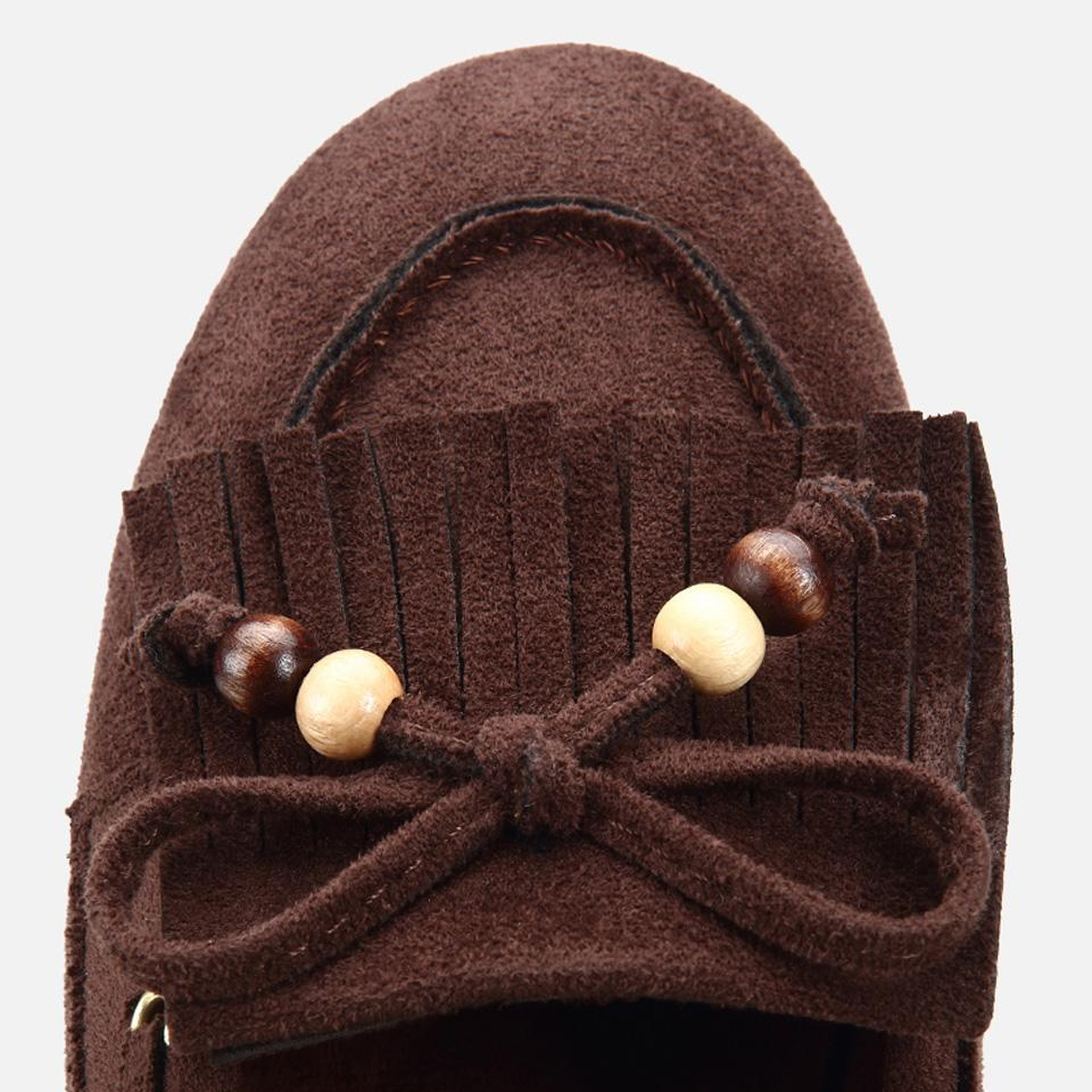 Kadın Kahverengi Süet Fiyonk Detaylı Bağcıklı Loafer