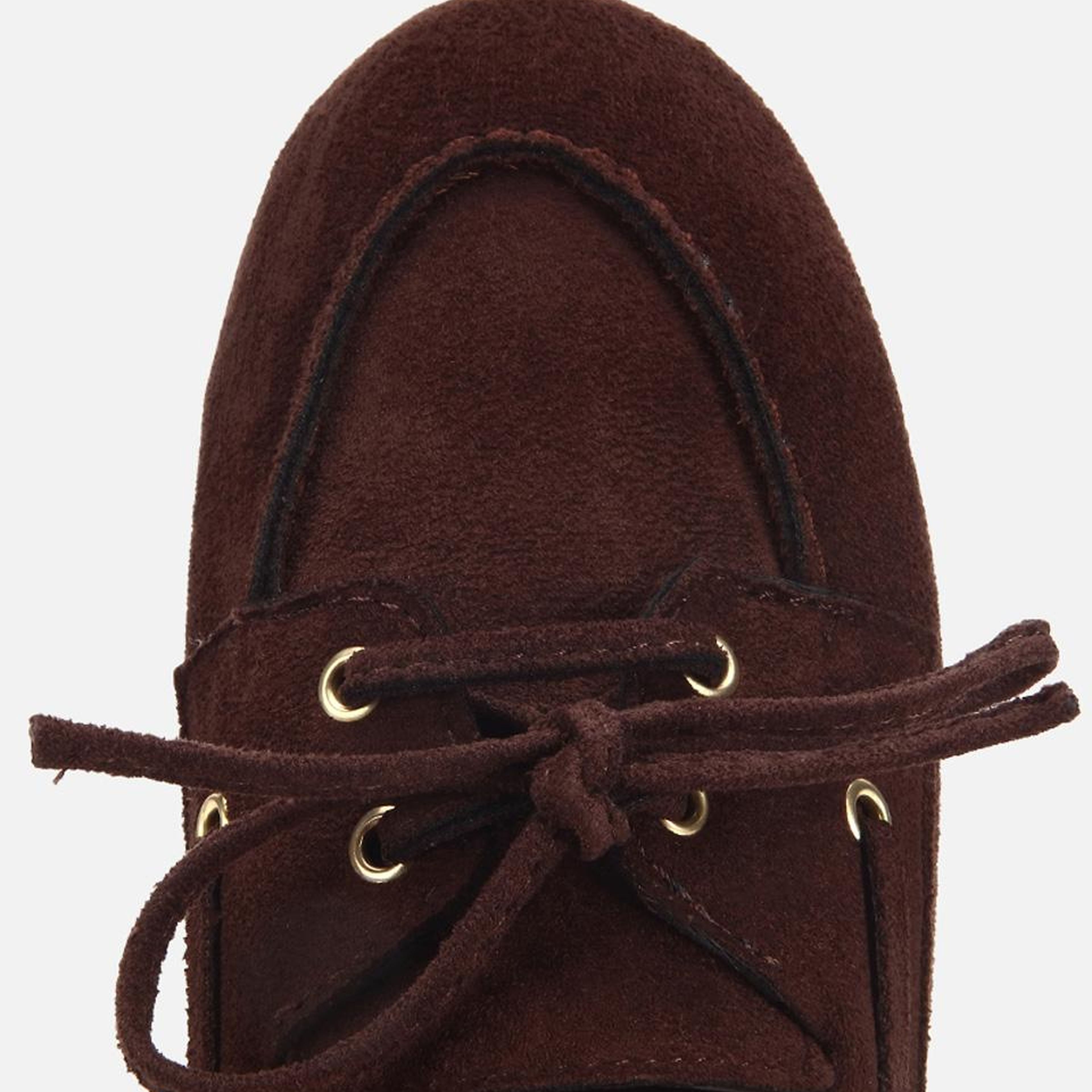Kadın Kahverengi Süet Bağcık Detaylı Loafer