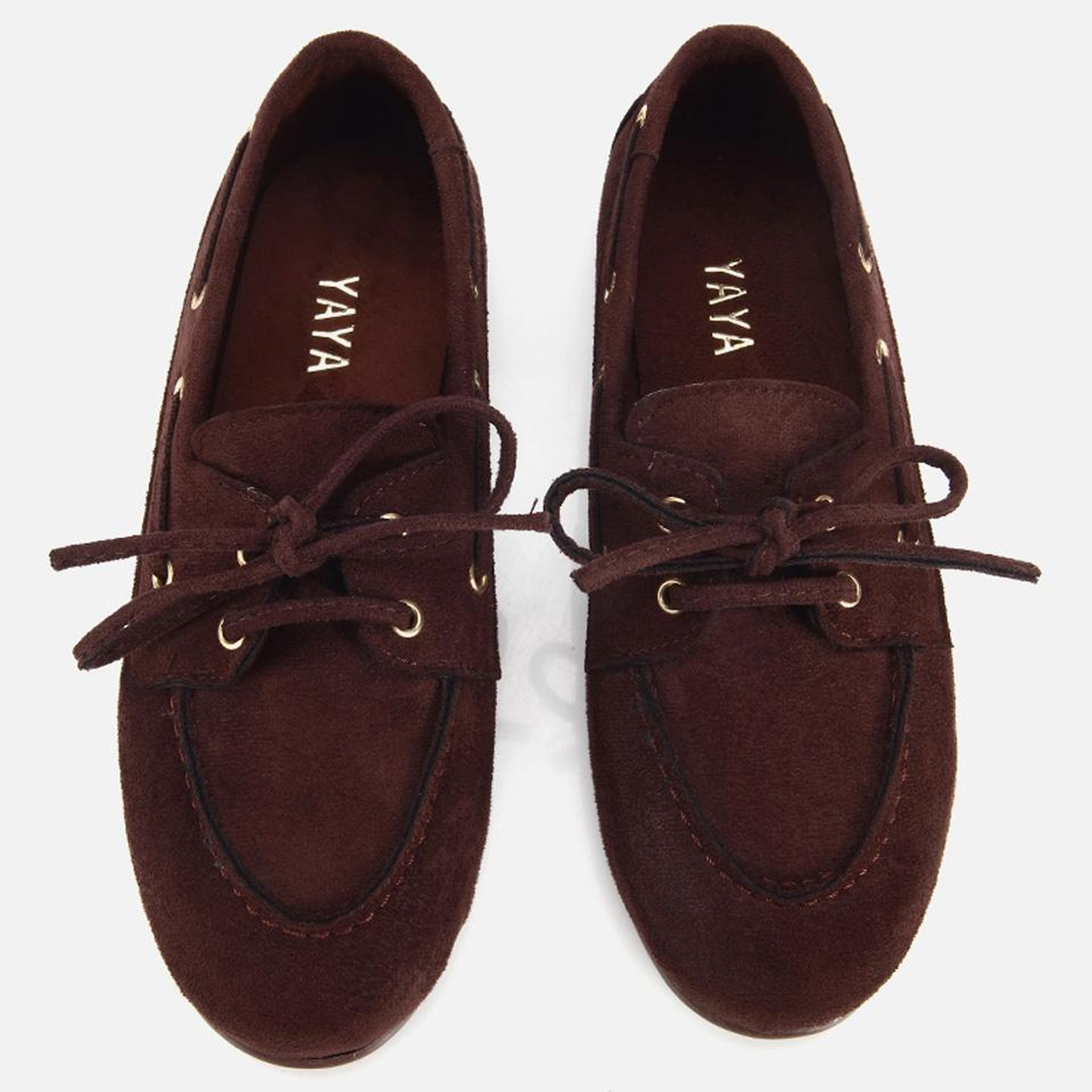 Kadın Kahverengi Süet Bağcık Detaylı Loafer