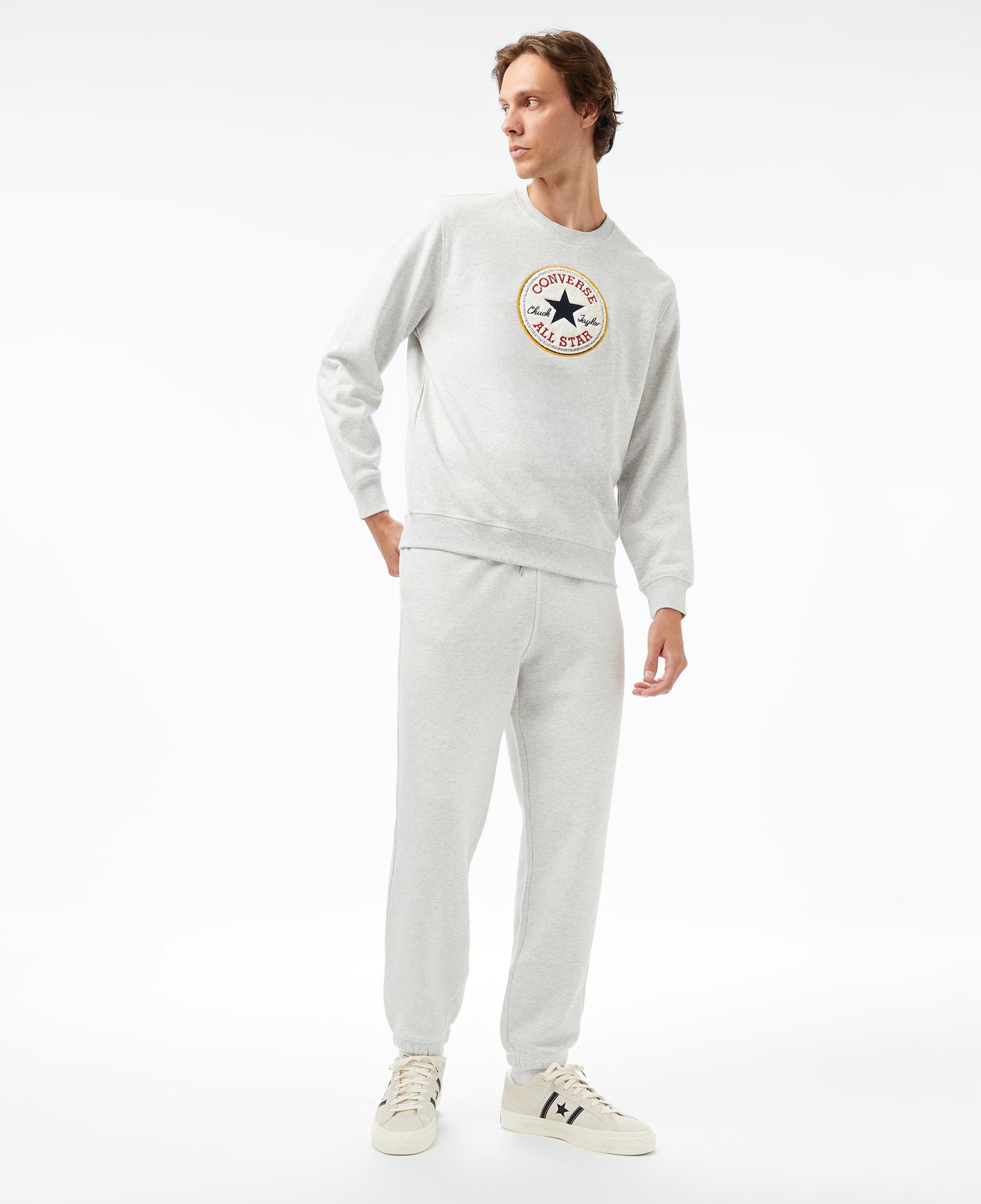 Converse Baskılı Erkek Gri Sweatshirt