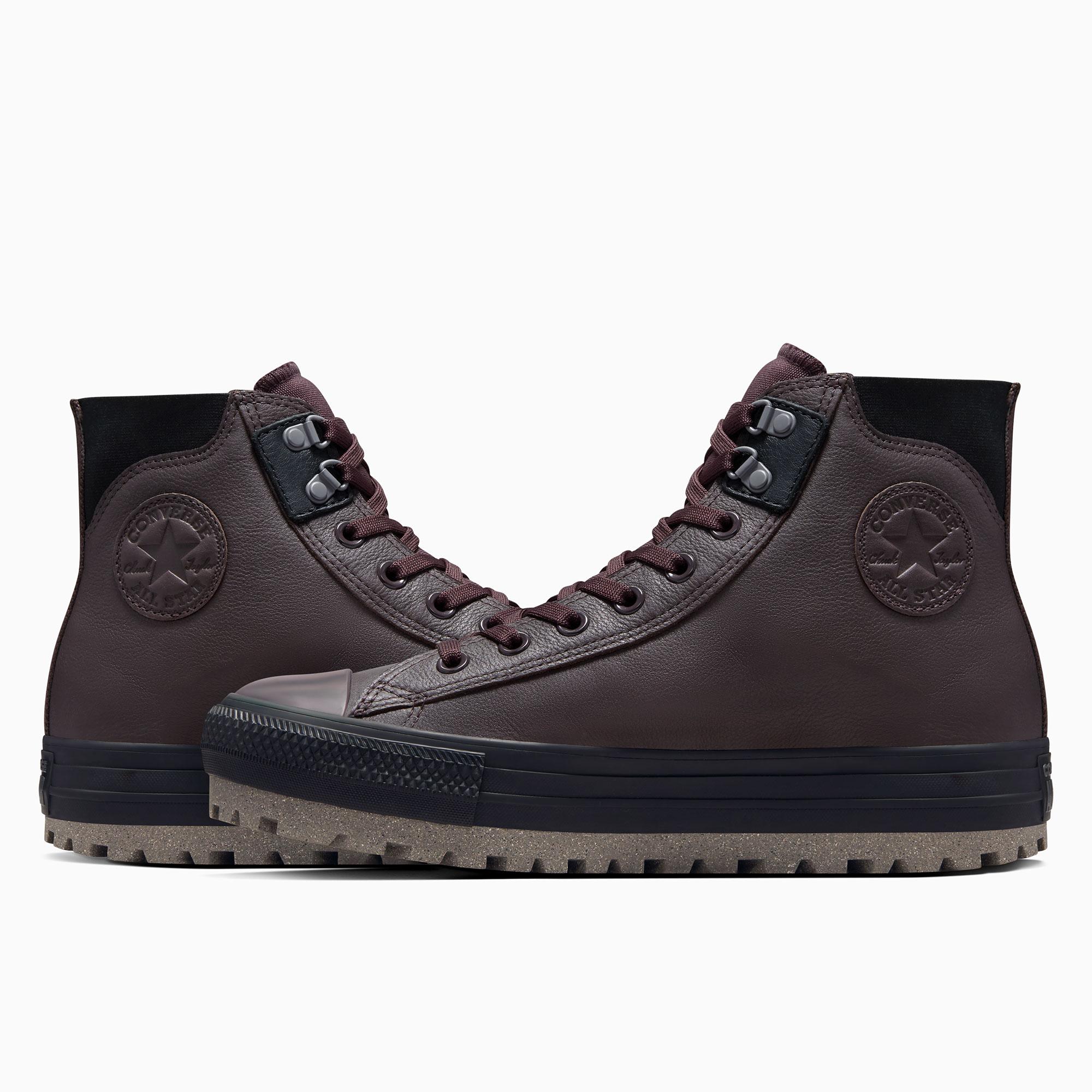 Converse Chuck Taylor All Star City Trek Unisex Kahverengi Deri Su Geçirmez Bot