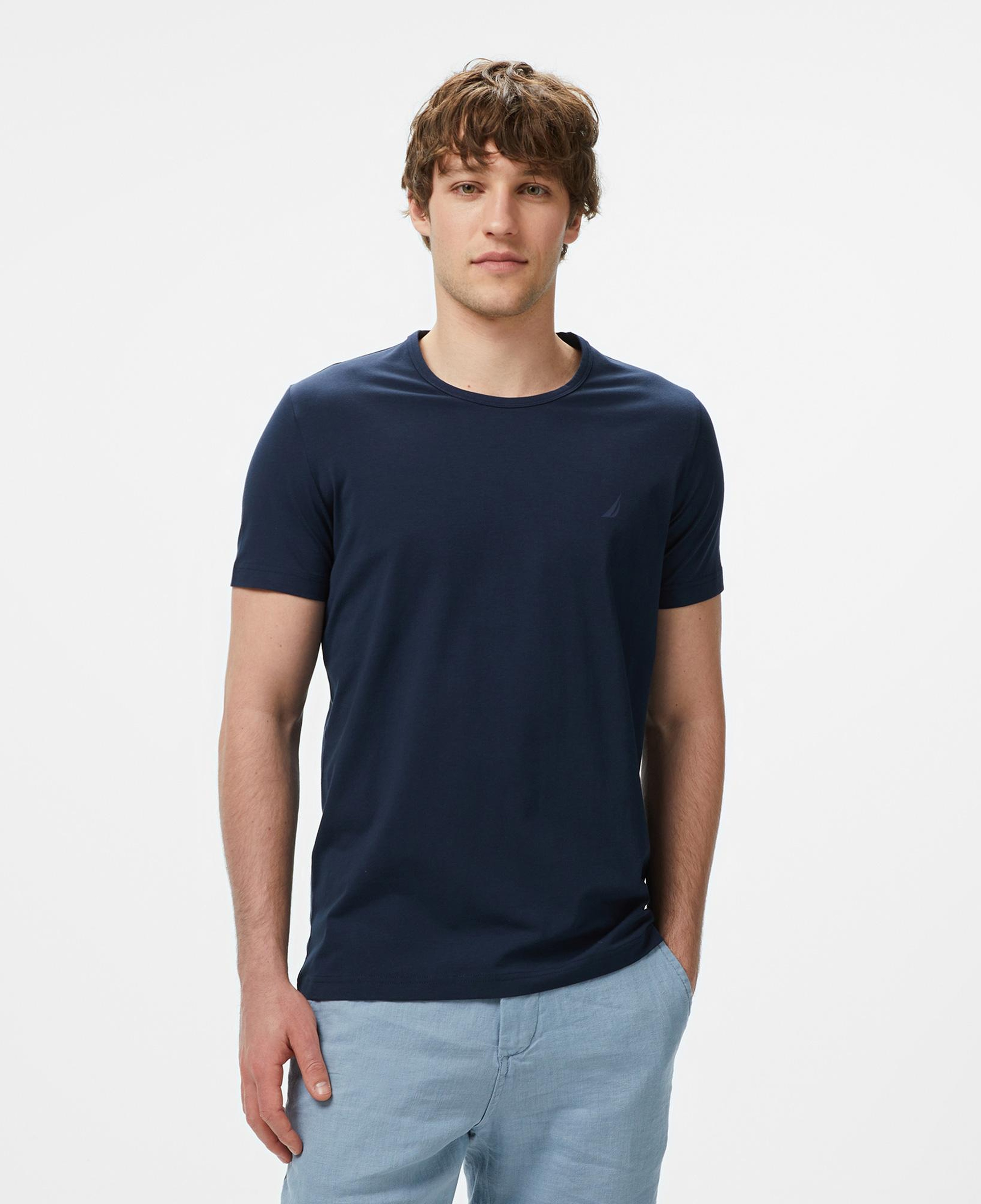 Nautara Erkek Lacivert Regular Fit T-Shirt