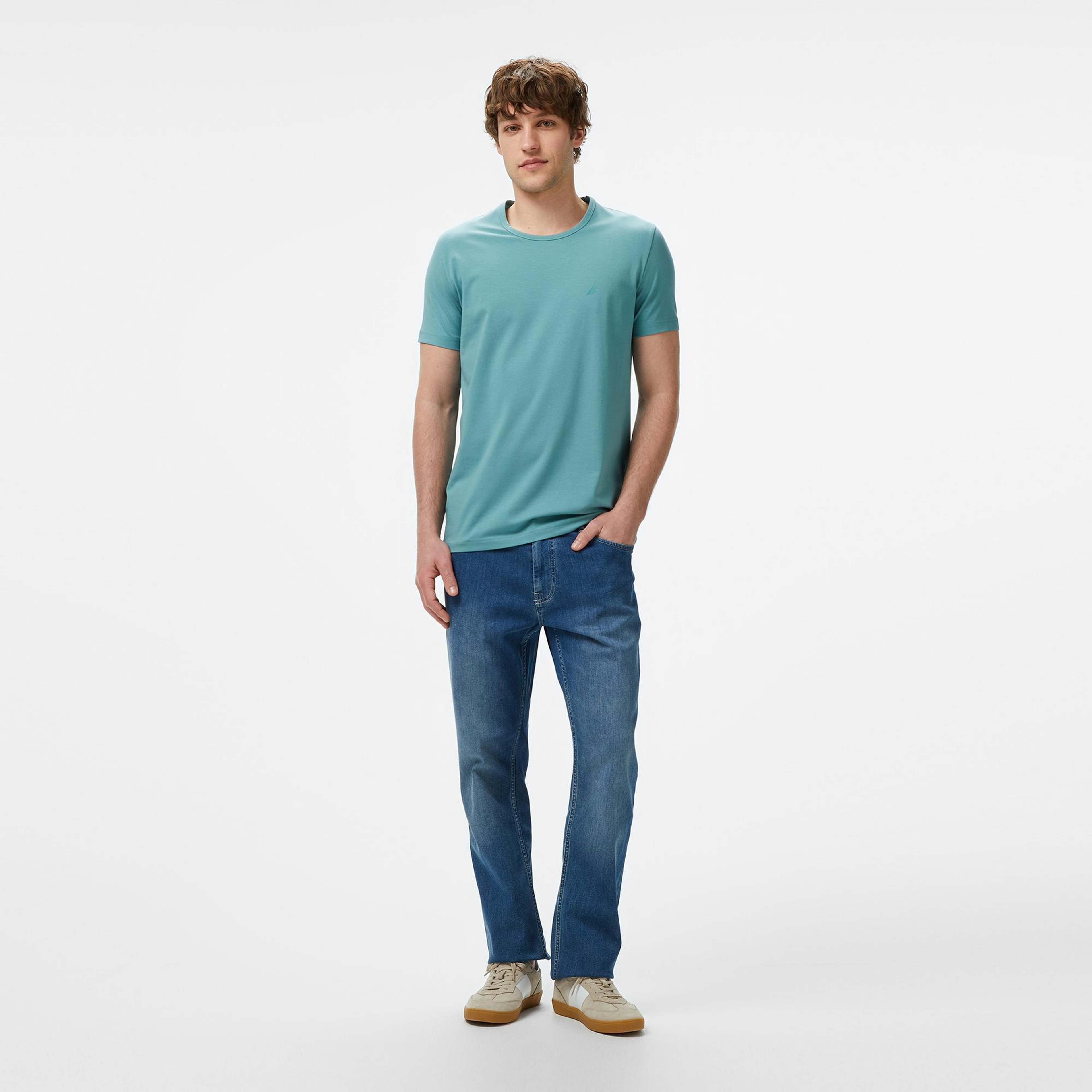 Nautara Erkek Yeşil Regular Fit T-Shirt