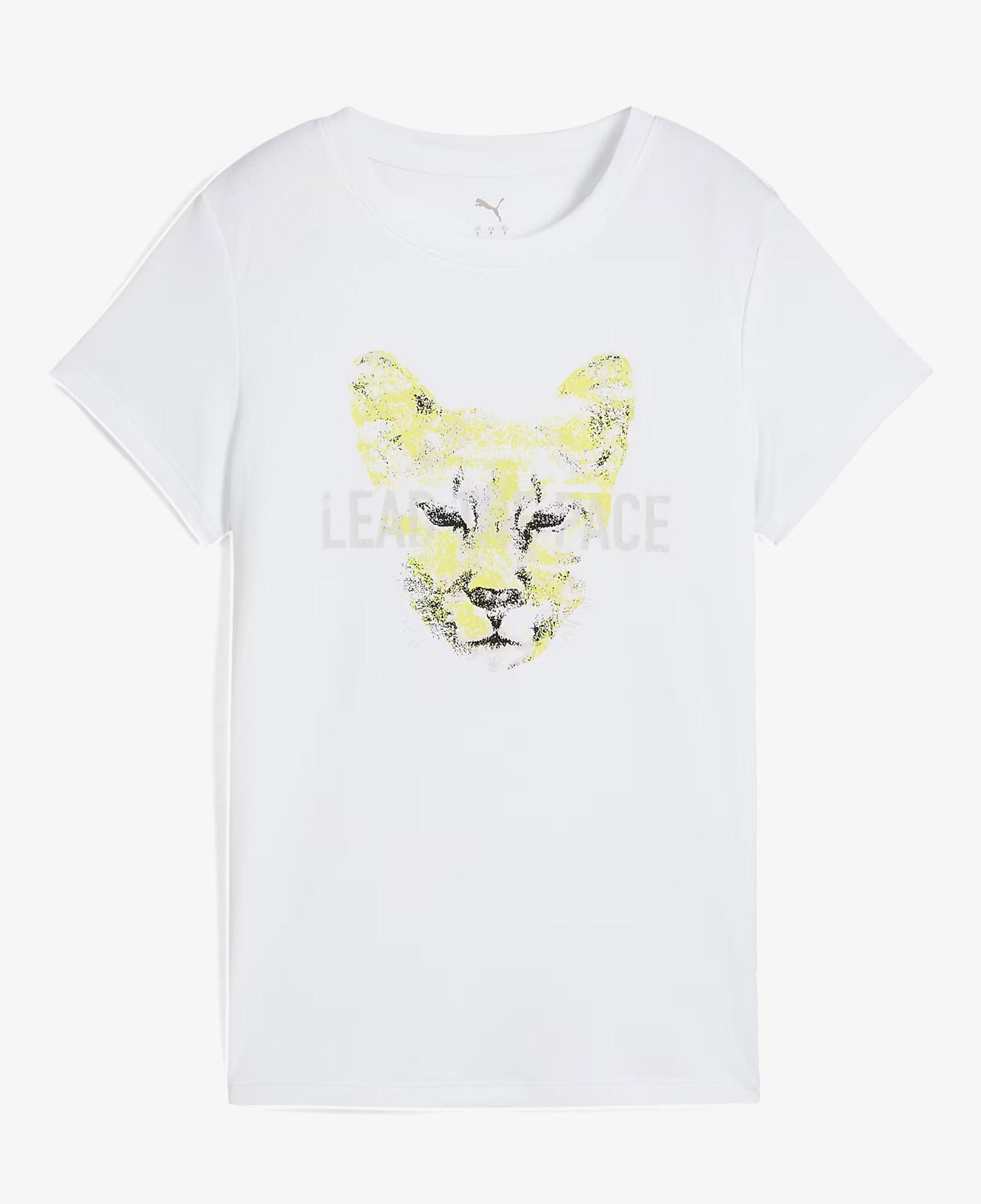 Puma Graphics Running Slogan Kadın Beyaz T-Shirt