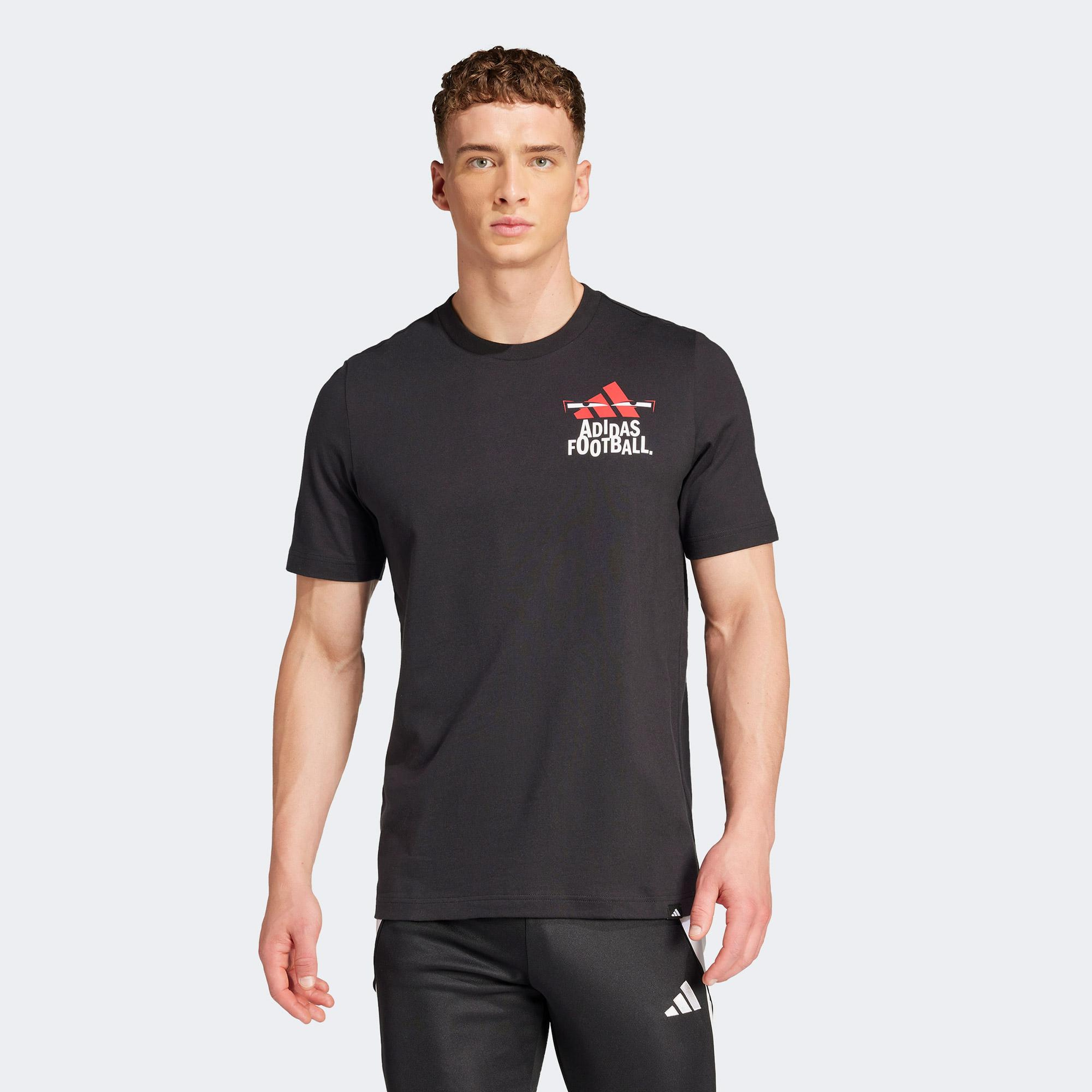 Adidas Fun Slogan Graphic Erkek Siyah Günlük T-Shirt