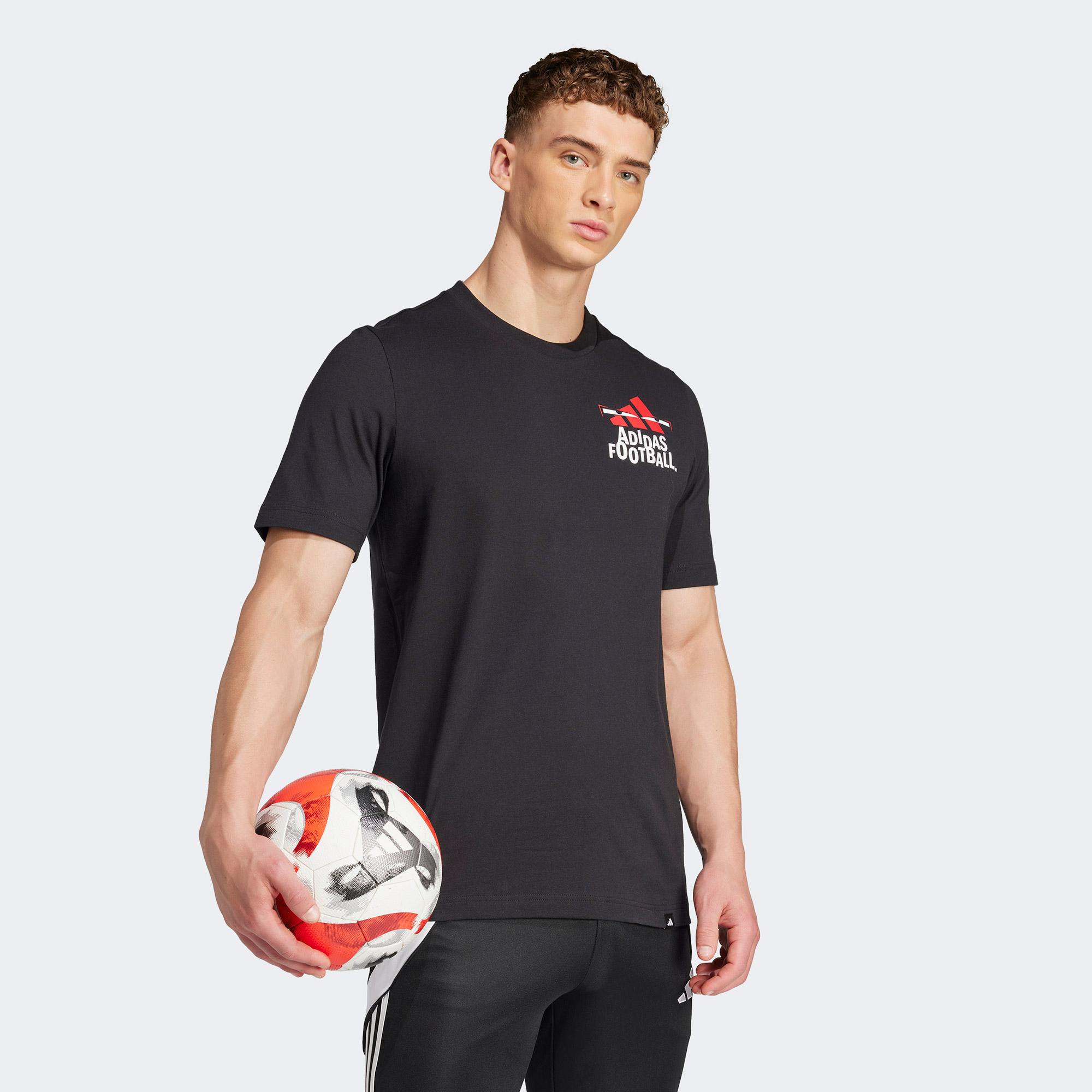 Adidas Fun Slogan Graphic Erkek Siyah Günlük T-Shirt
