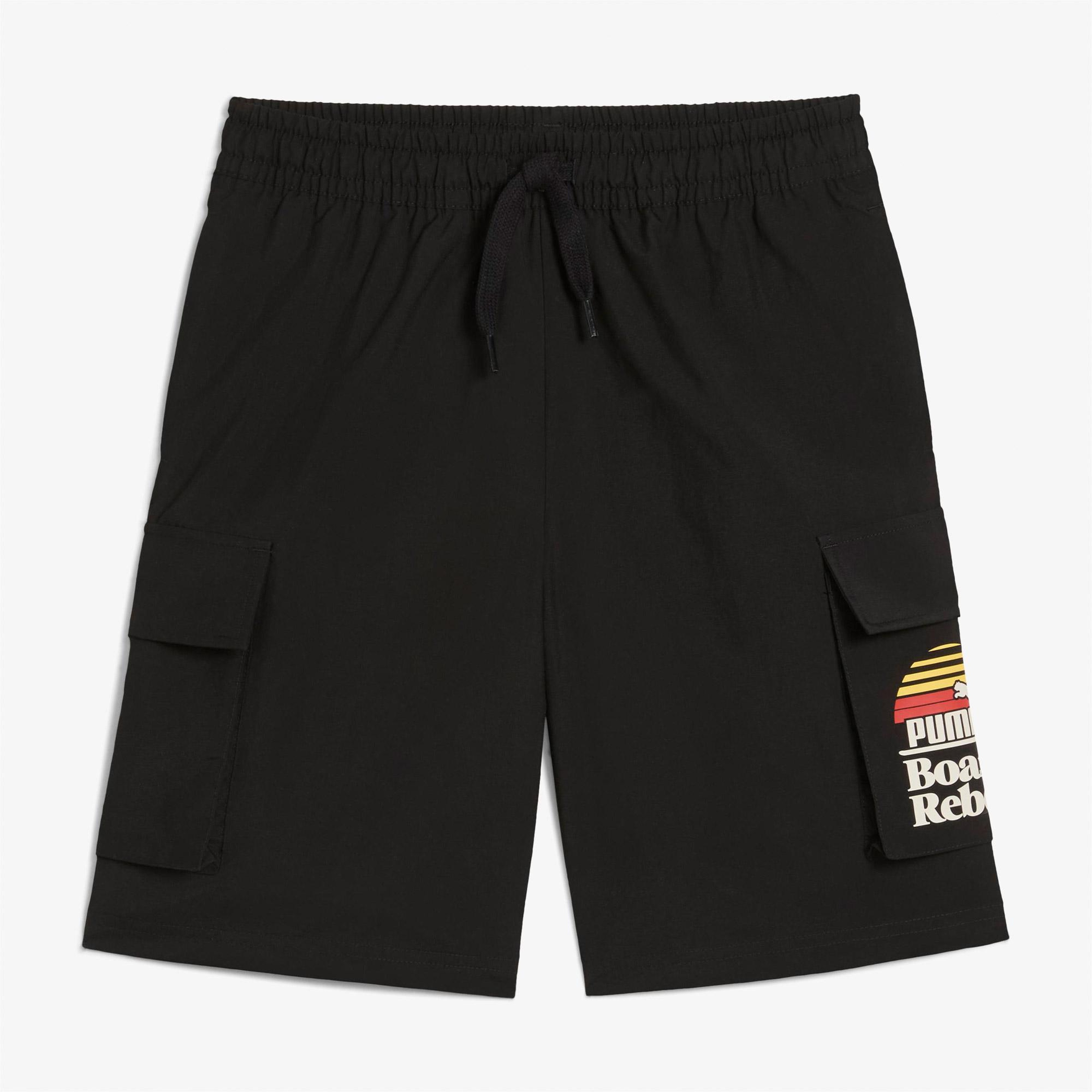 Puma Mid90S Cargo Chino Çocuk Siyah Şort