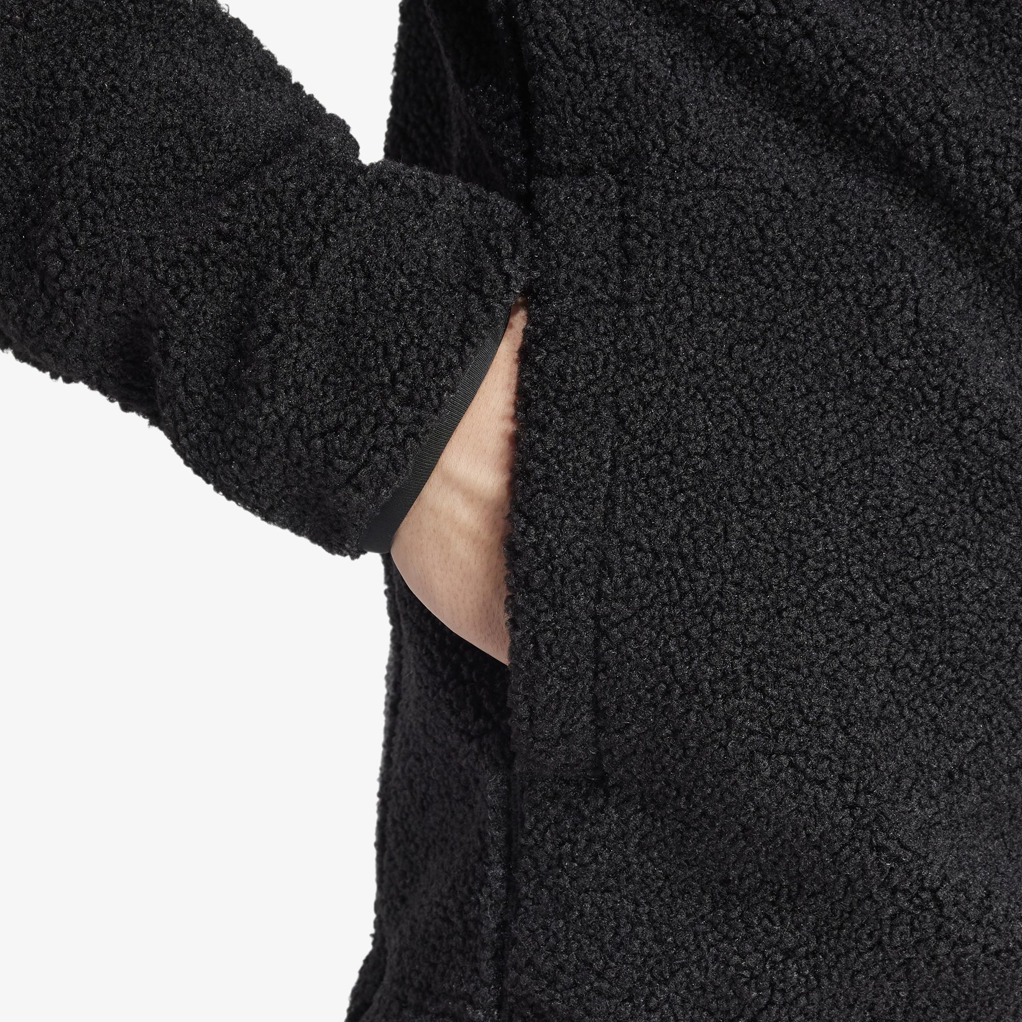 adidas Terrex Xploric High Pile Fleece Pullover Erkek Siyah Yürüyüş Polar