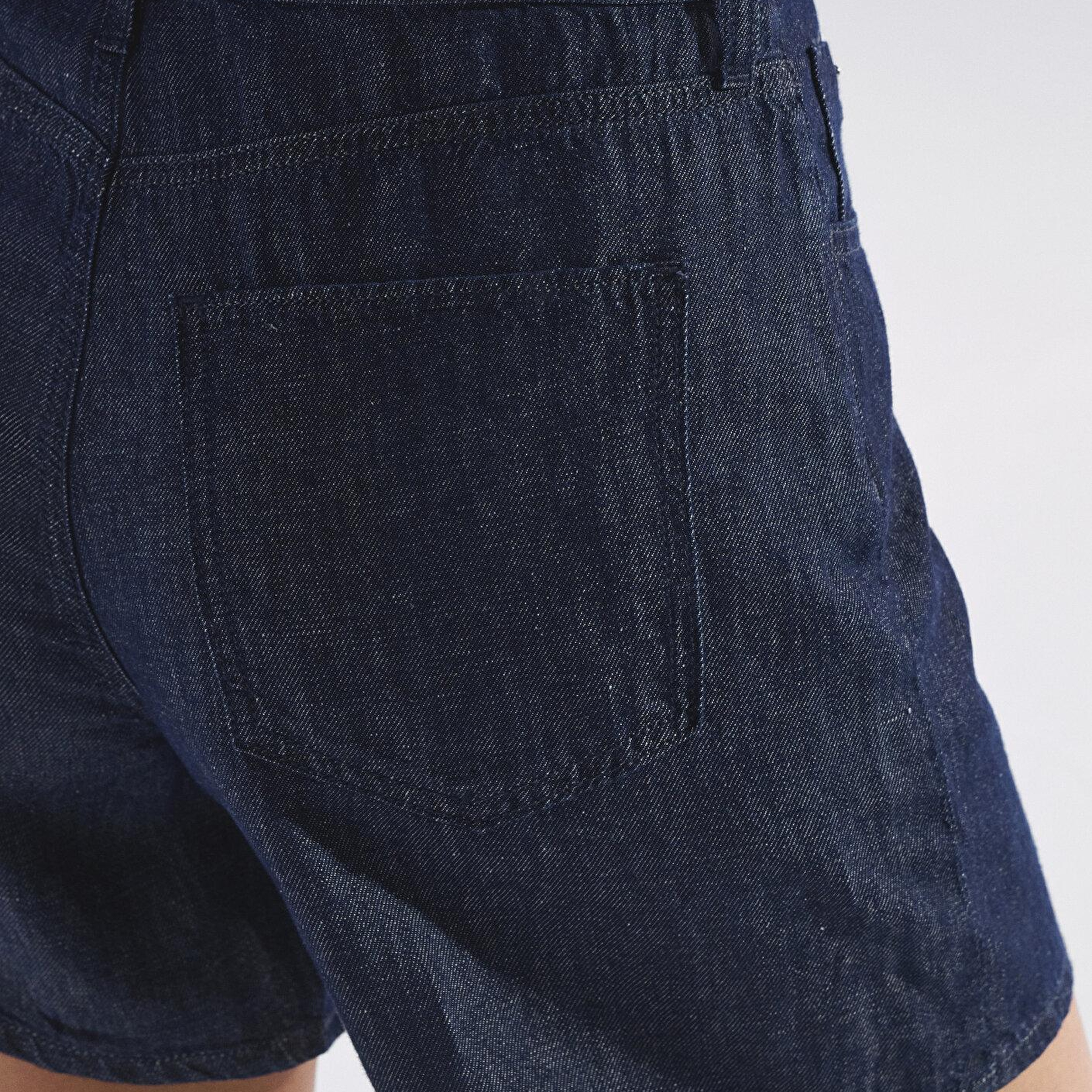 Mavi LEILA SHORT Mavi Edition Keten Karışımlı Rinse Jean Şort 1421136-A4228
