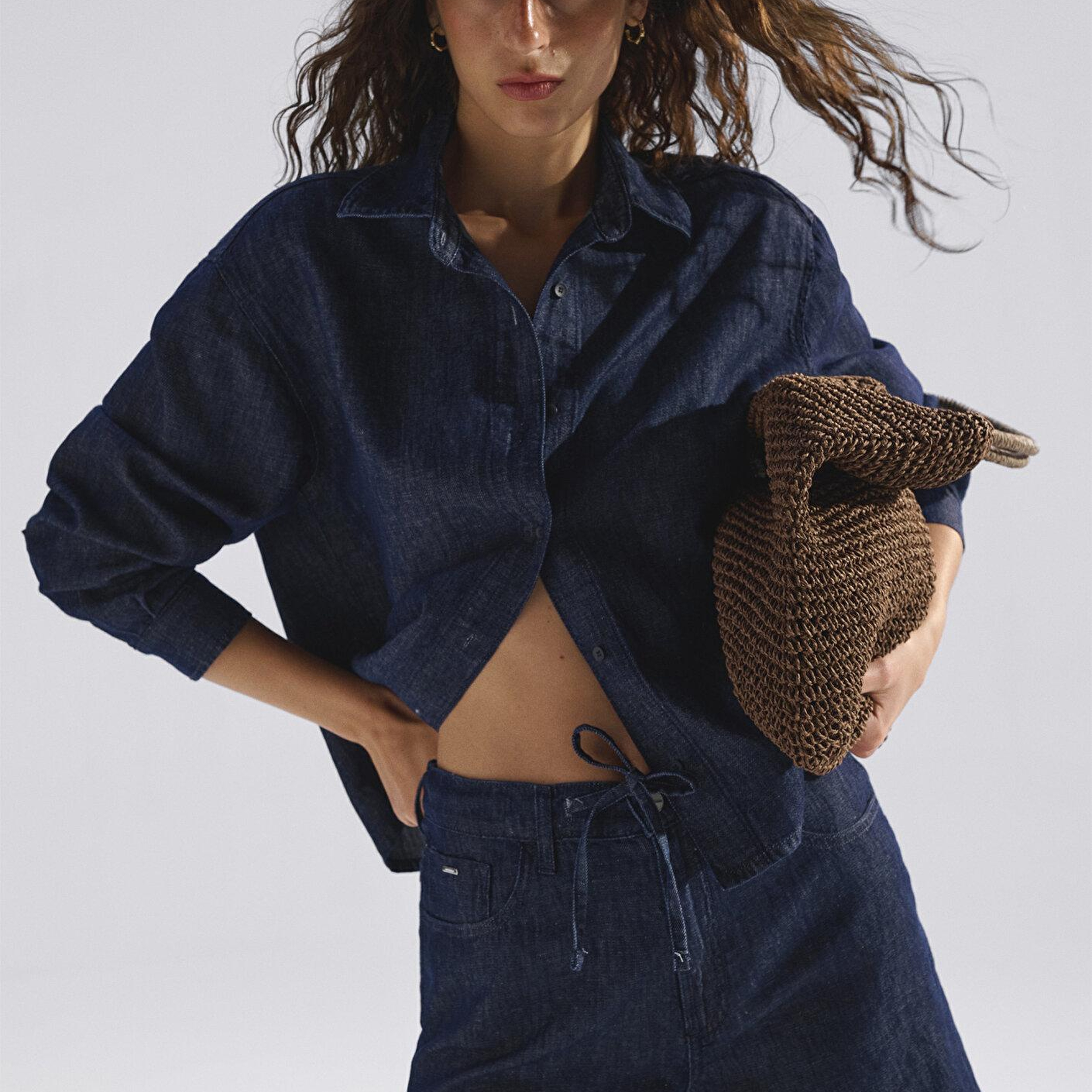 Mavi LEILA SHORT Mavi Edition Keten Karışımlı Rinse Jean Şort 1421136-A4228