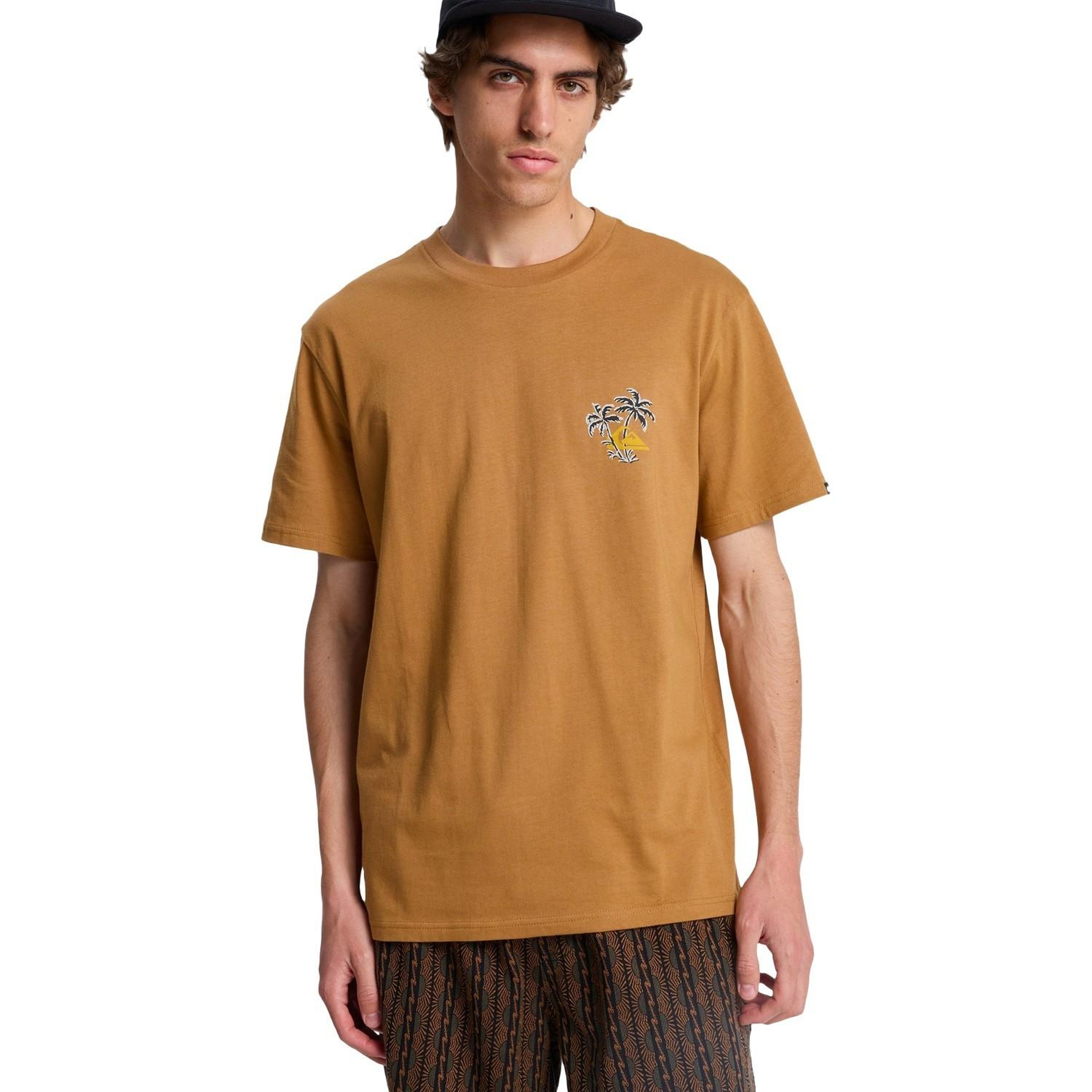 Quiksilver Evo Learning Fr Erkek Kahverengi Tişört