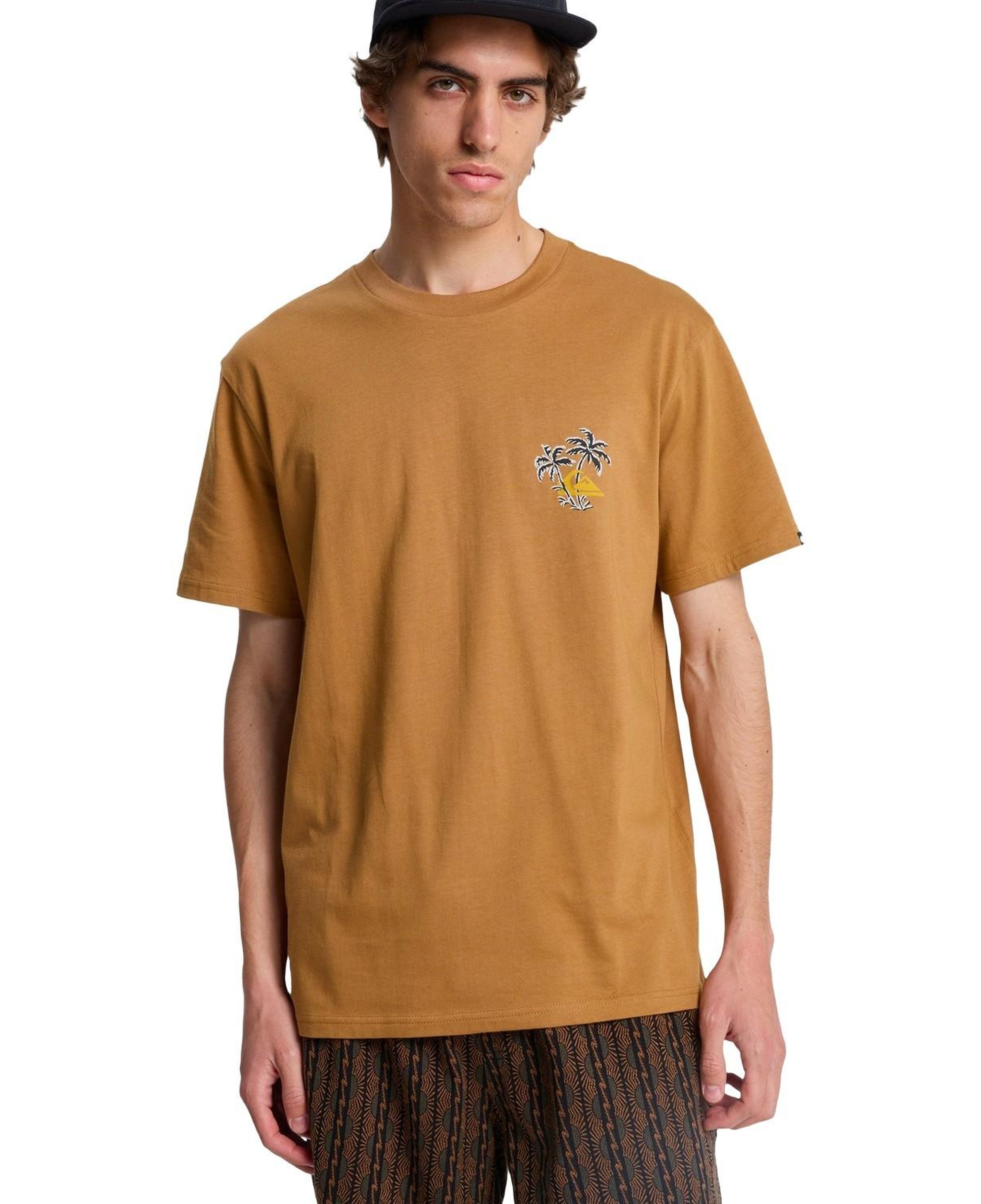 Quiksilver Evo Learning Fr Erkek Kahverengi Tişört