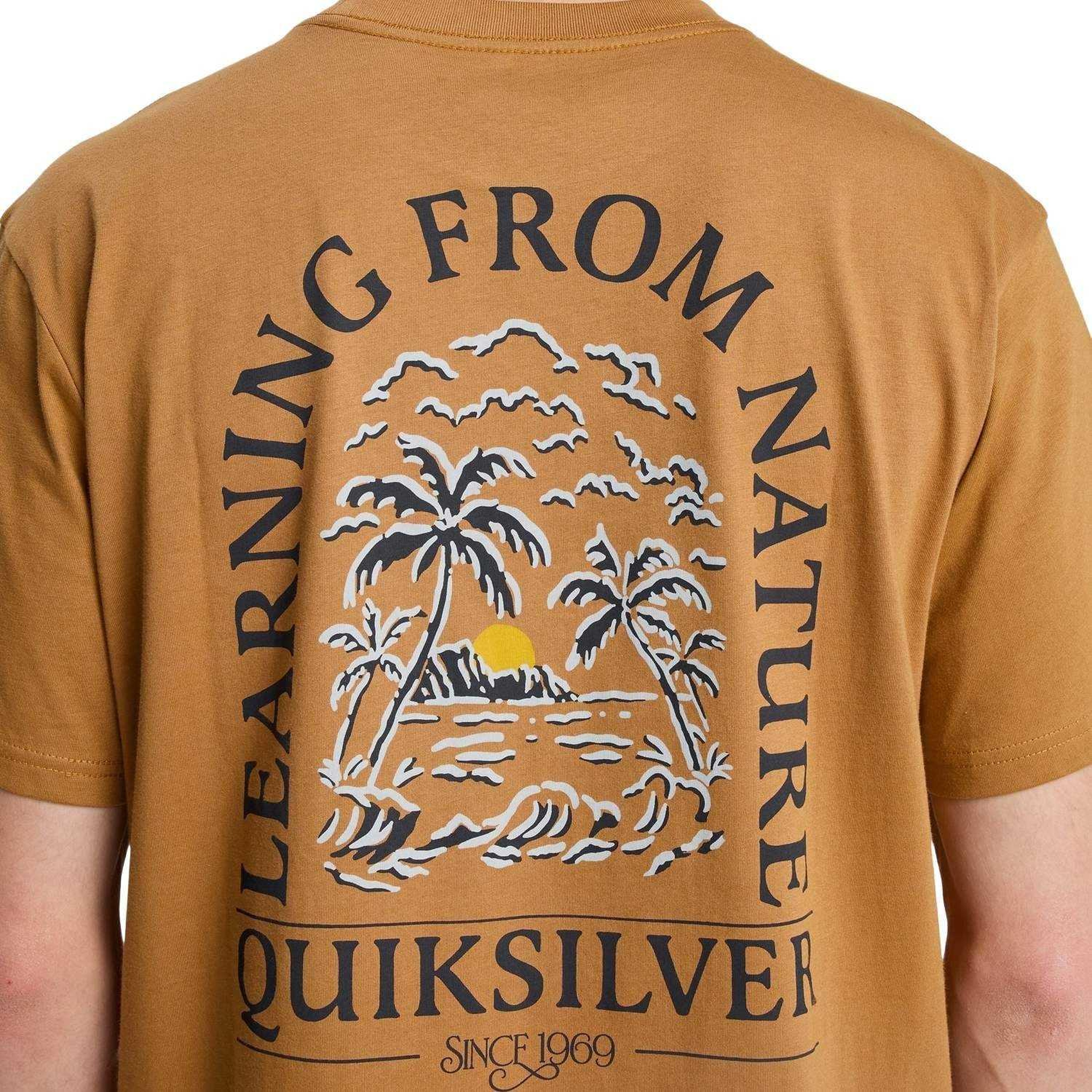 Quiksilver Evo Learning Fr Erkek Kahverengi Tişört