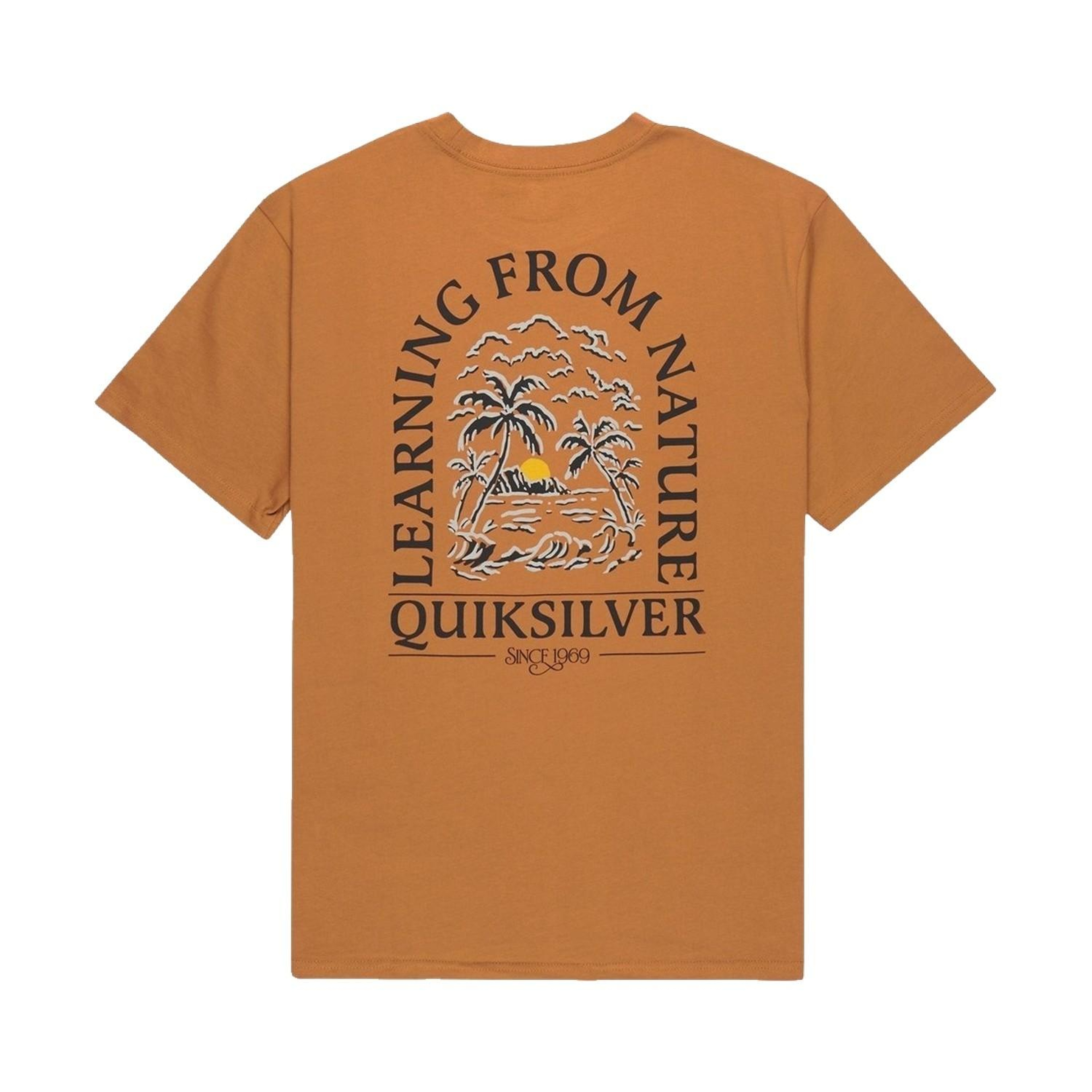 Quiksilver Evo Learning Fr Erkek Kahverengi Tişört