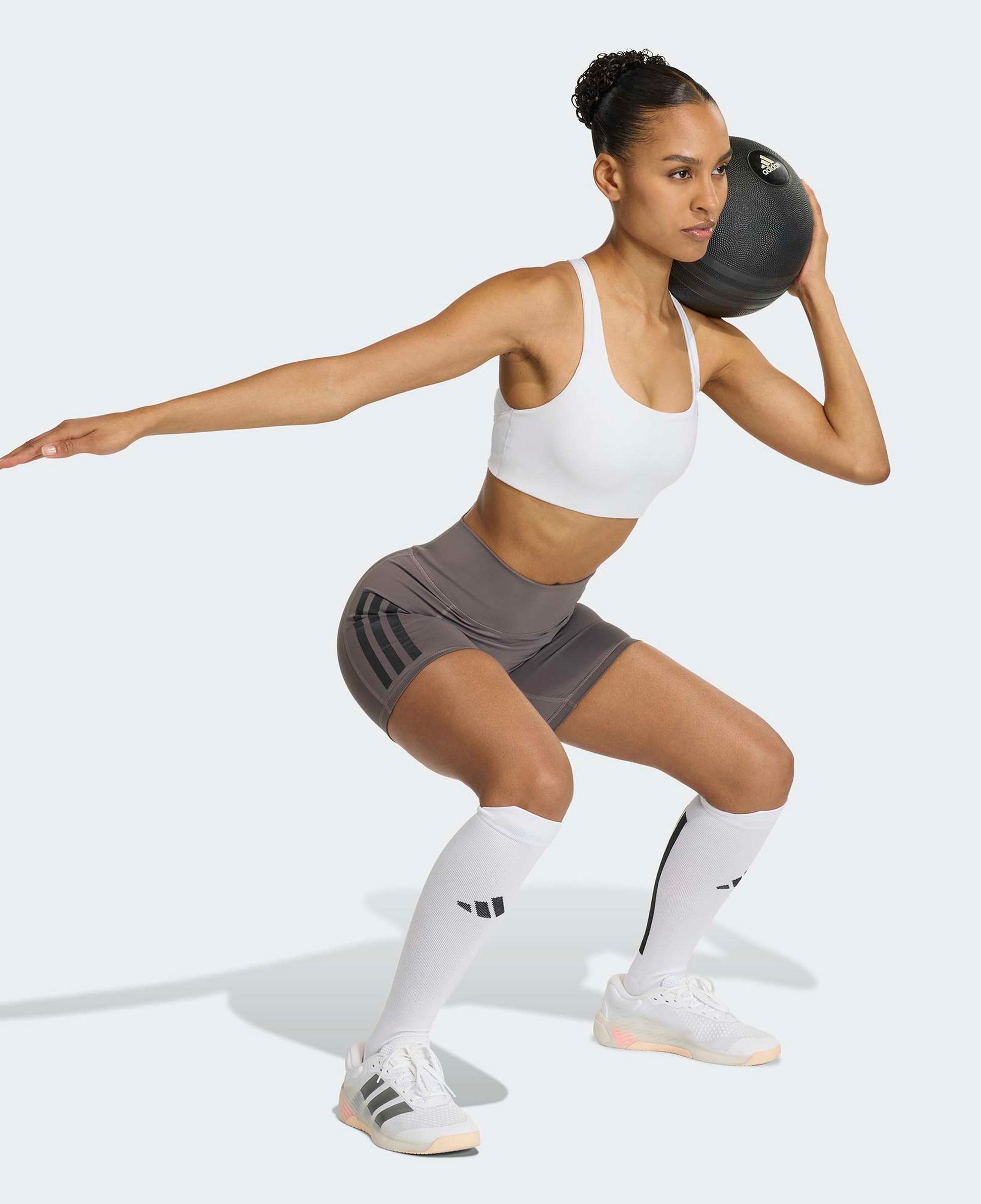 adidas Optime Workout Medium Destekli Kadın Beyaz Antrenman Bra