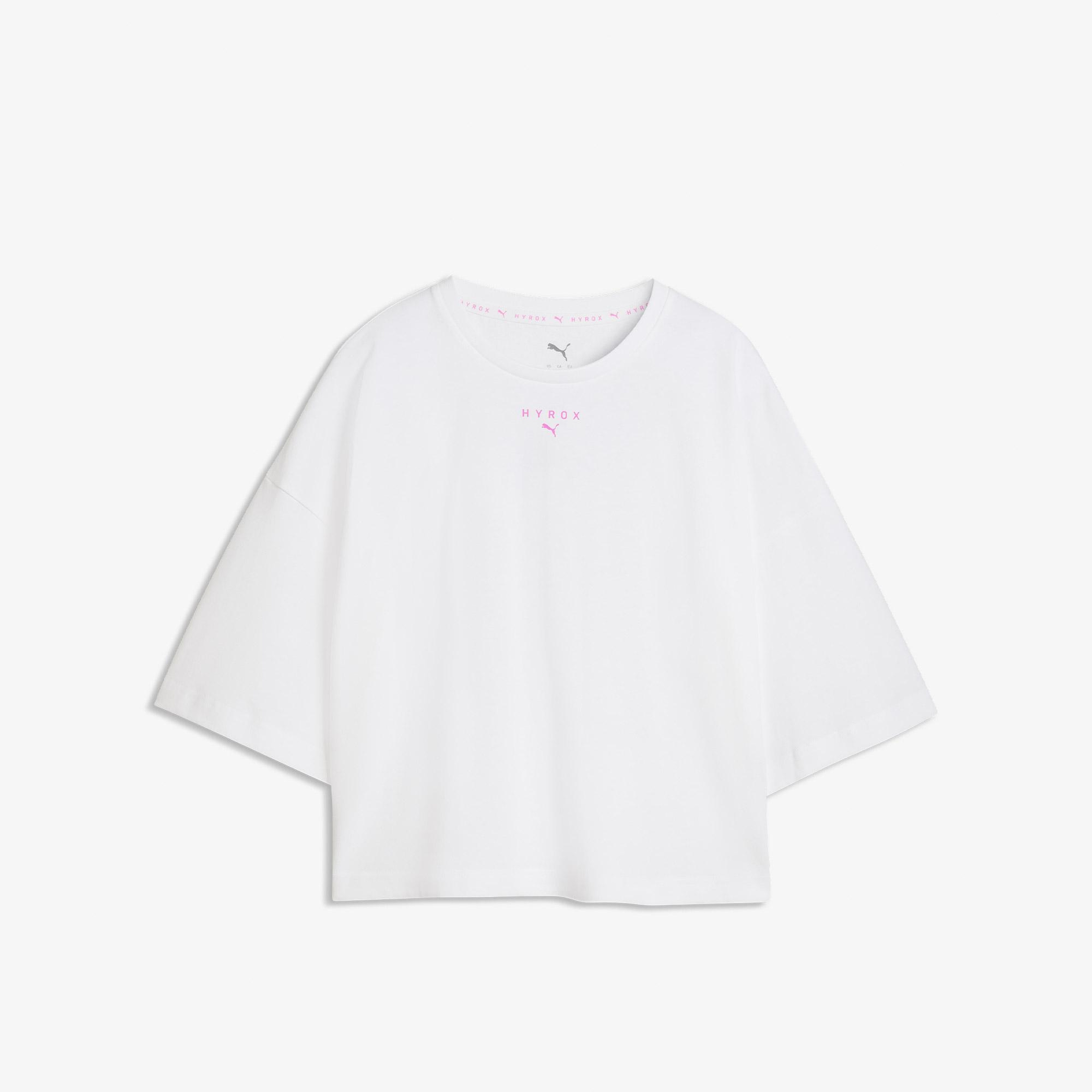 Puma x Hyrox Croped Lifestyle Kadın Beyaz Antrenman T-Shirt